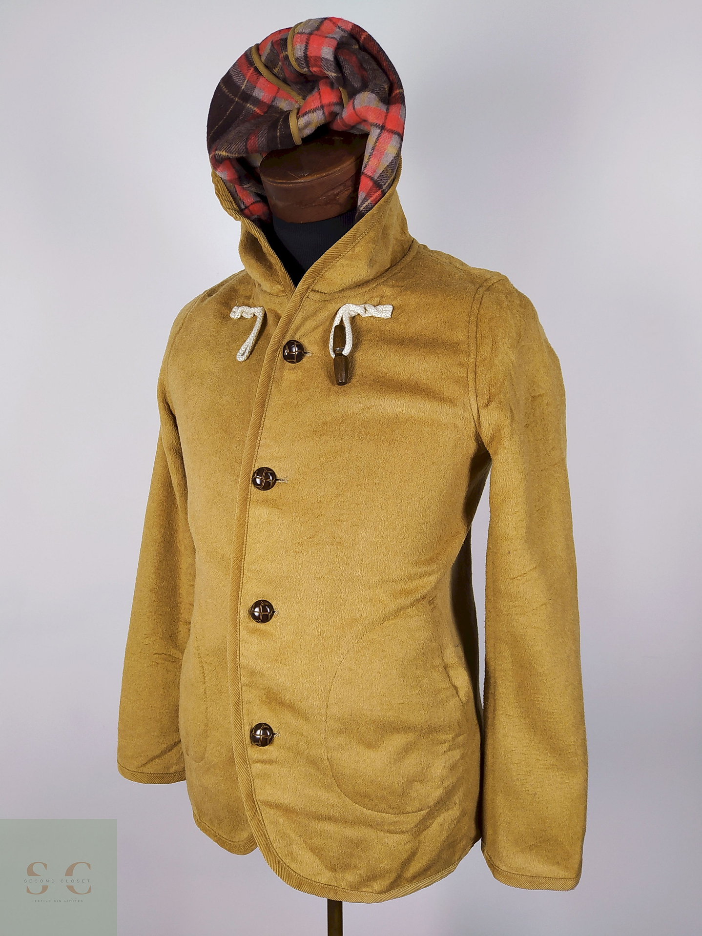 Abrigo lana mujer Camel premium TALLA SM Rapua - AP261 2