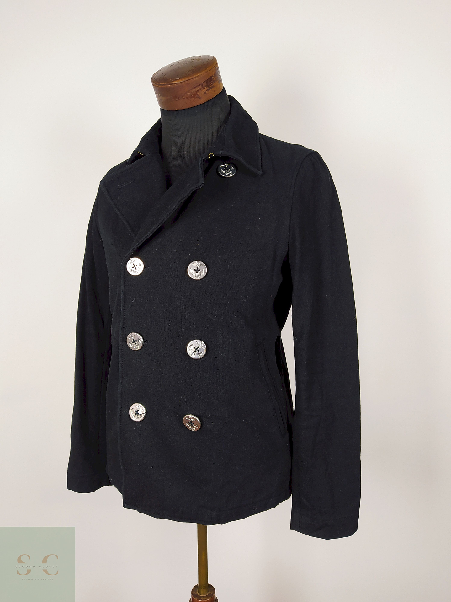 Abrigo Marinero lana hombre premium Negro TALLA XS - AP265 2