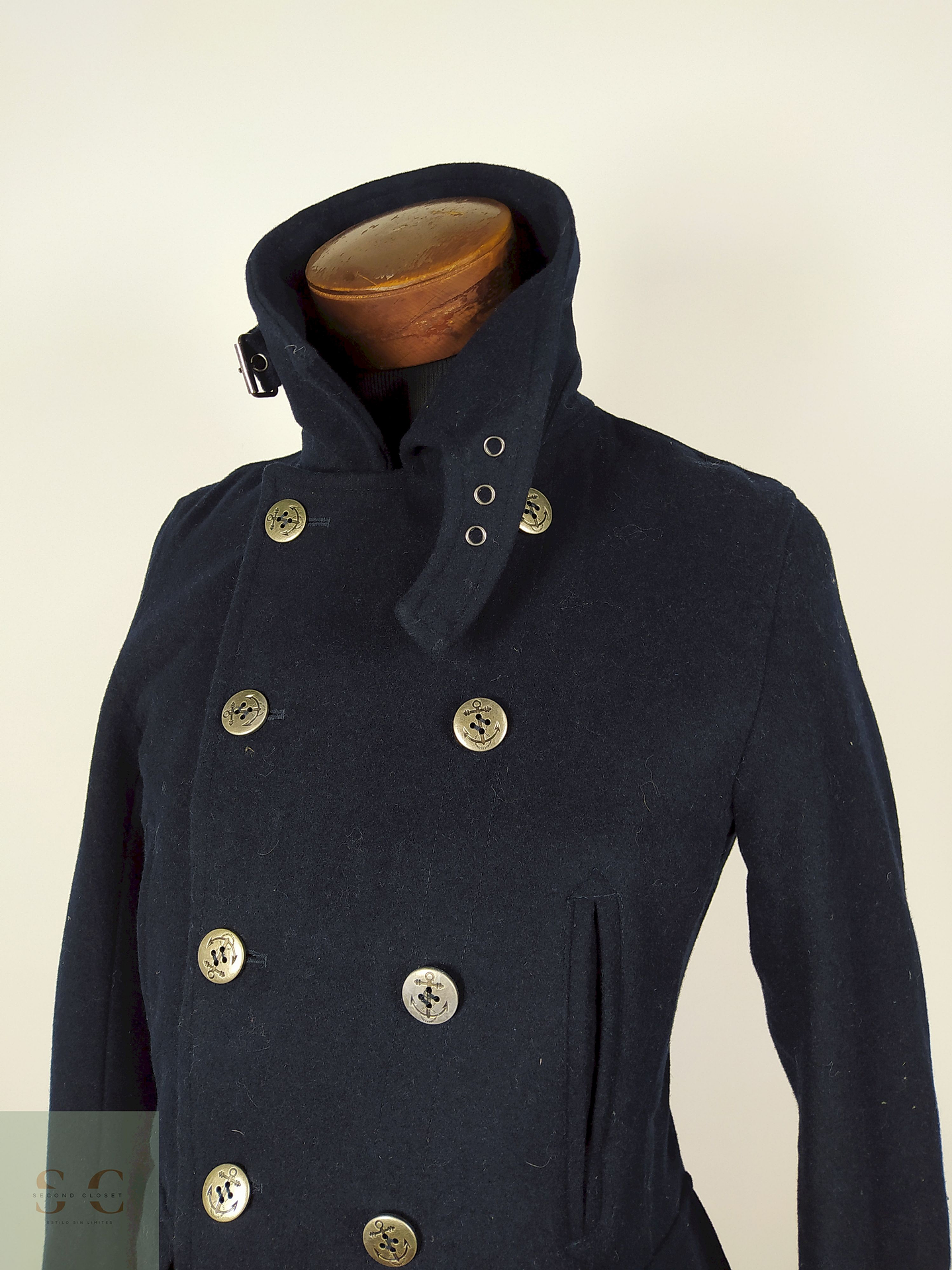 Abrigo Marinero lana hombre premium Azul TALLA XS ALLISTAIR - AP263 3