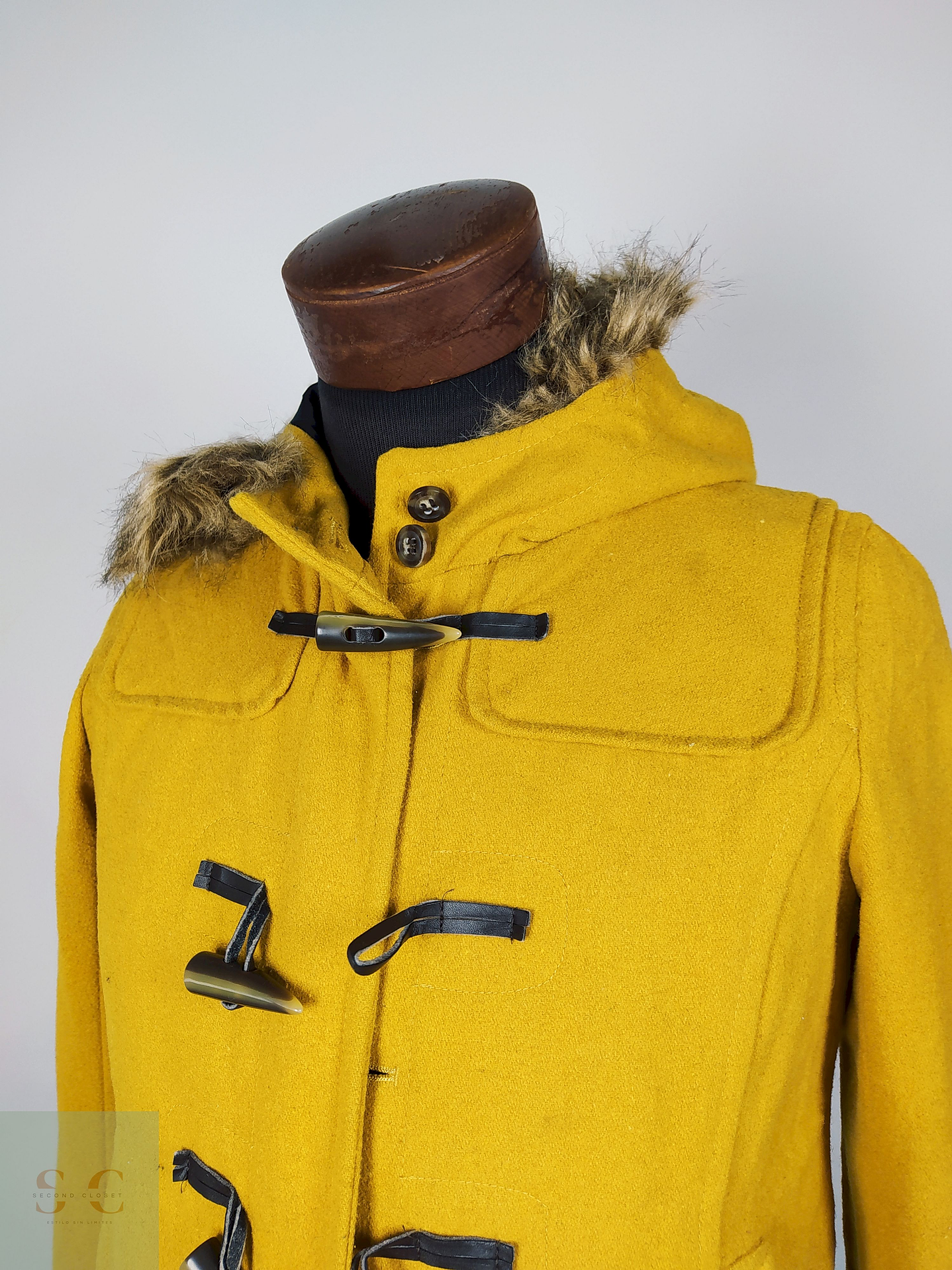 Abrigo Montgomery lana premium mujer AMARILLO TALLA XS EARTH - AP313 3