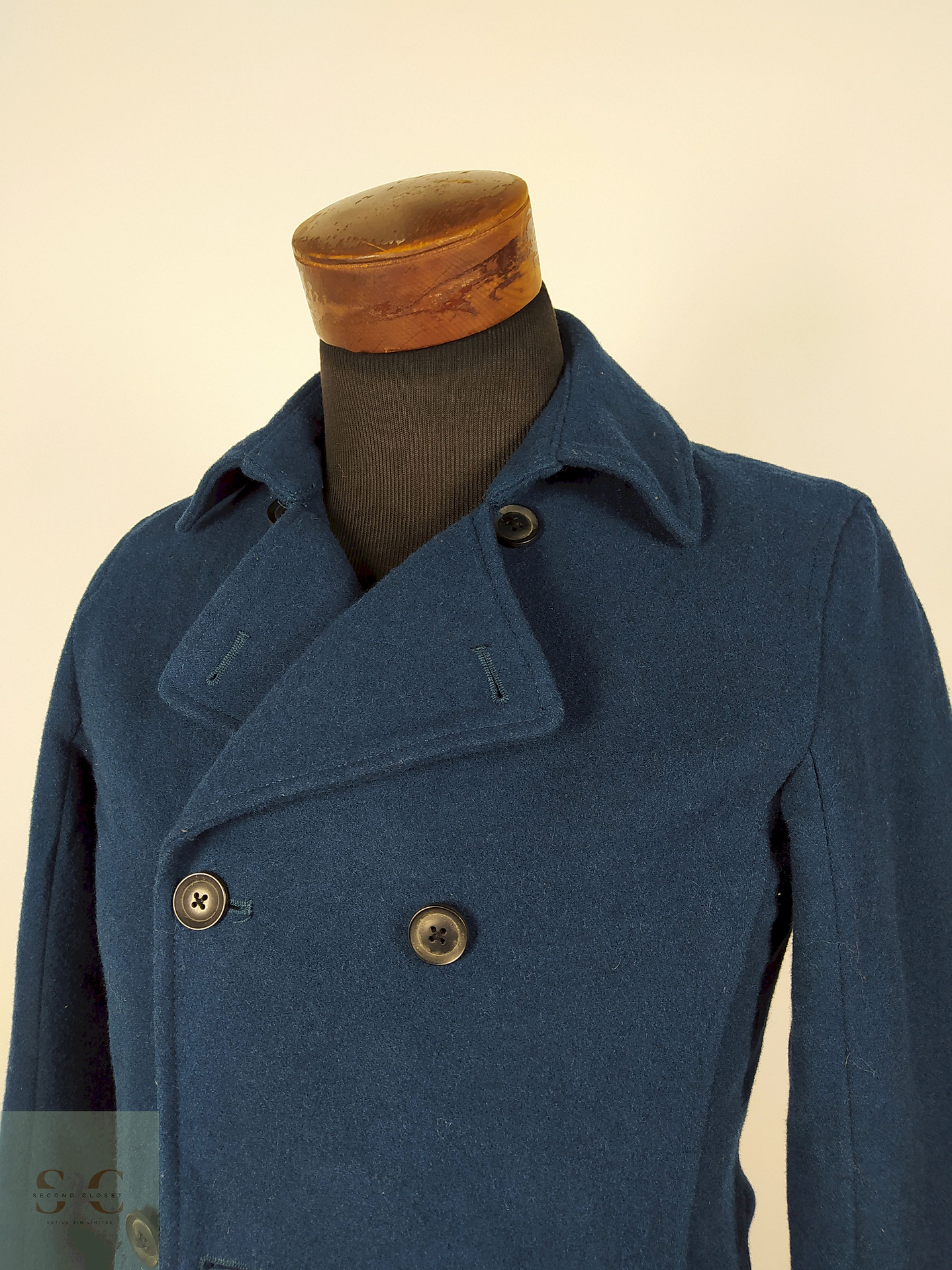 Abrigo Marinero lana hombre premium Azul TALLA XS Mind Blow - AP258 3