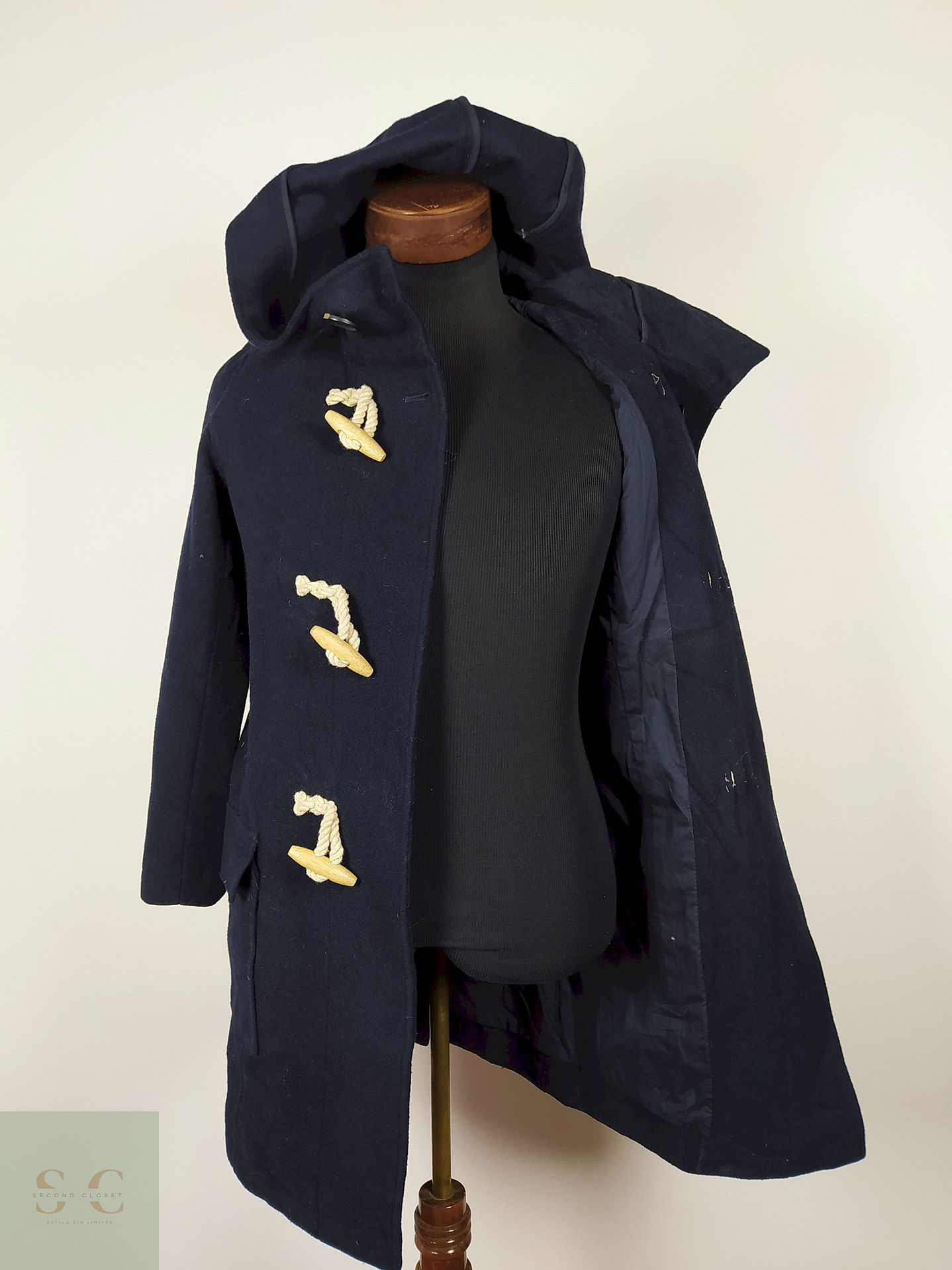 Abrigo Montgomery lana mujer premium Azul TALLA SM ungrid - AP257 4