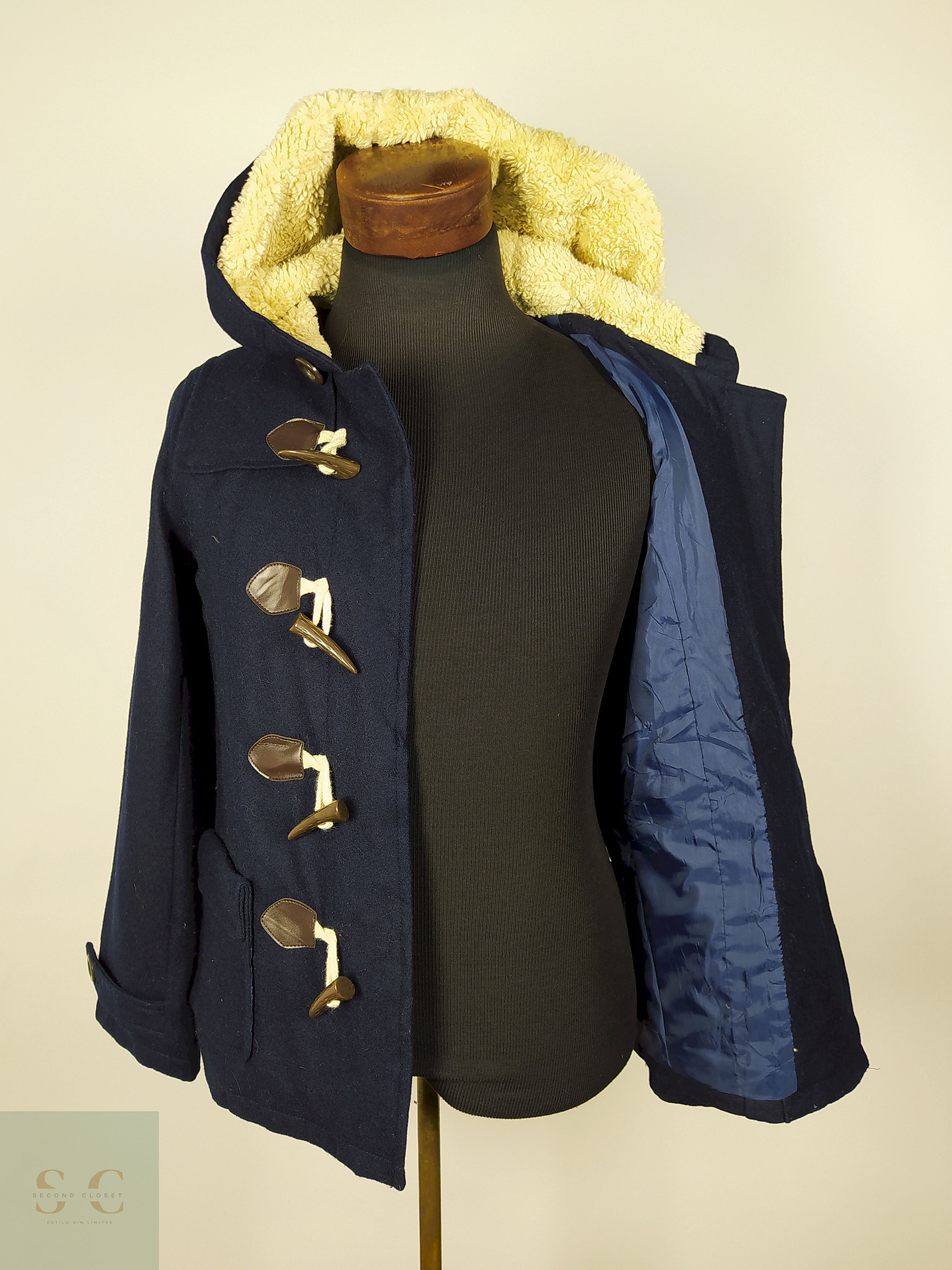 Abrigo mujer Montgomery lana AZUL Talla S CLEF DE SOL - AP317 4