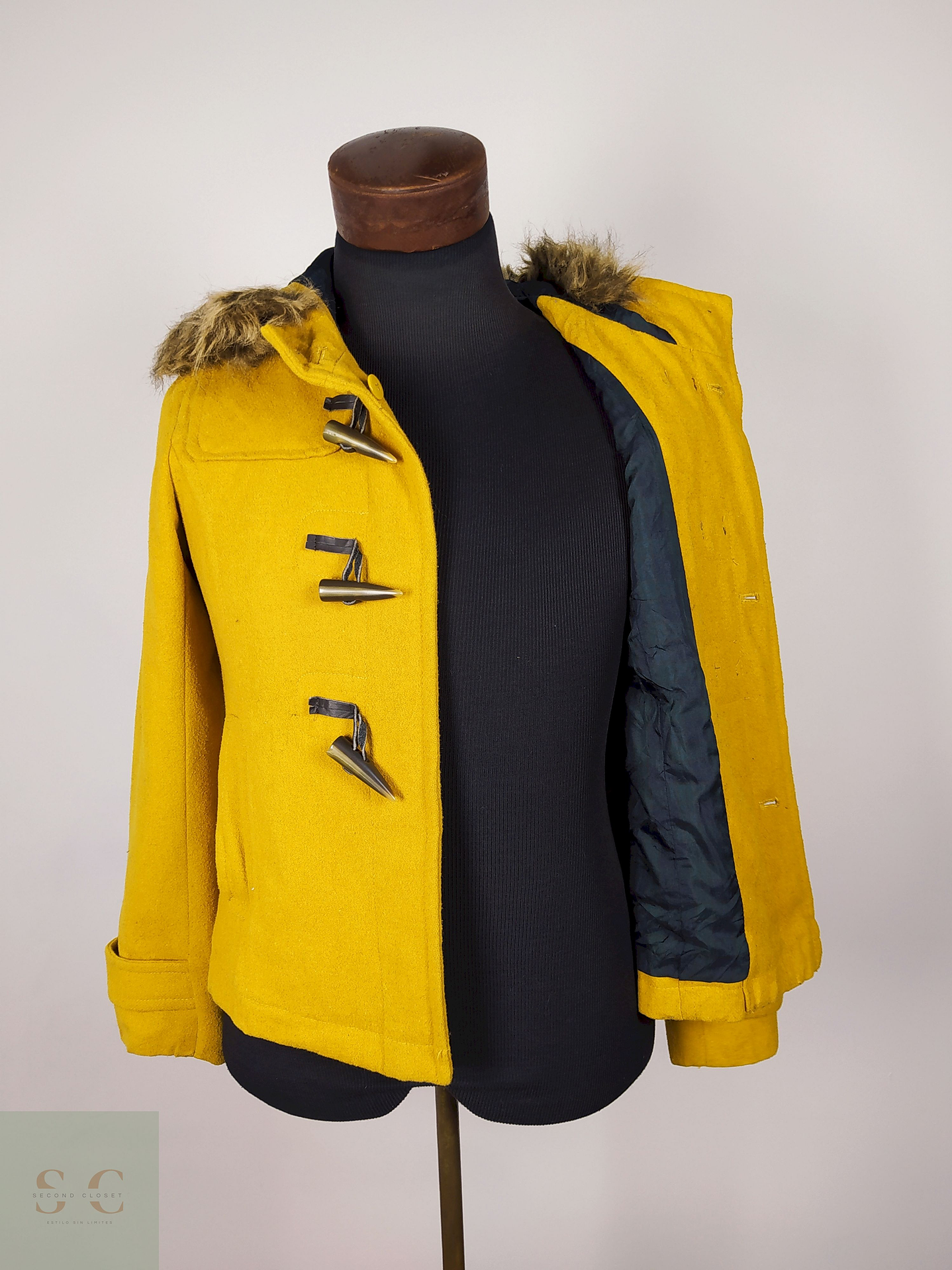 Abrigo Montgomery lana premium mujer AMARILLO TALLA XS EARTH - AP313 4