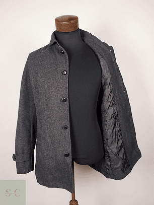 Abrigo lana hombre premium plomo TALLA S GU 