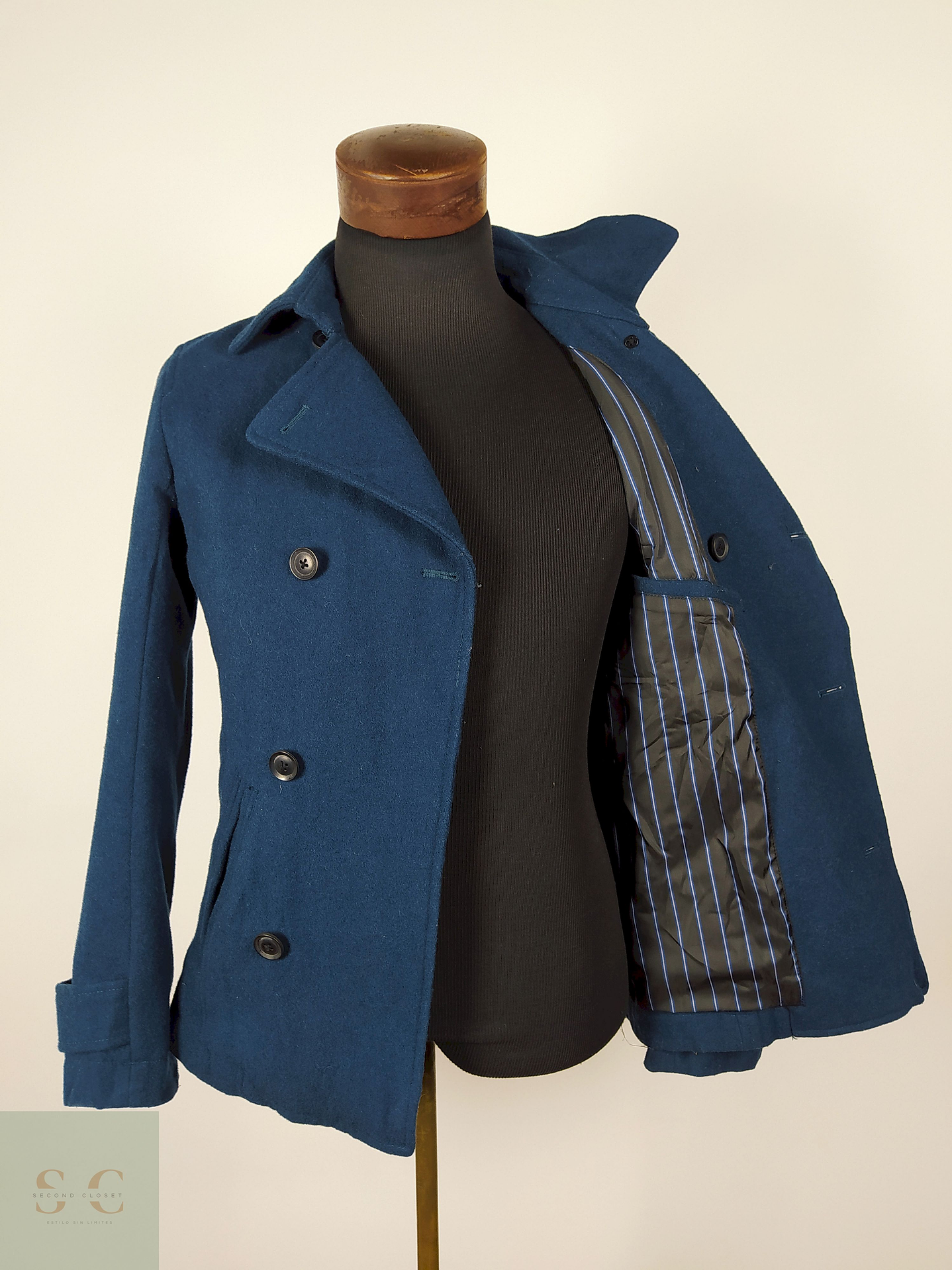 Abrigo Marinero lana hombre premium Azul TALLA XS Mind Blow - AP258 4