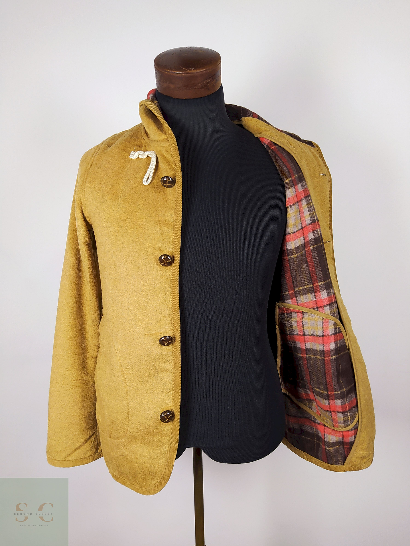 Abrigo lana mujer Camel premium TALLA SM Rapua - AP261 4