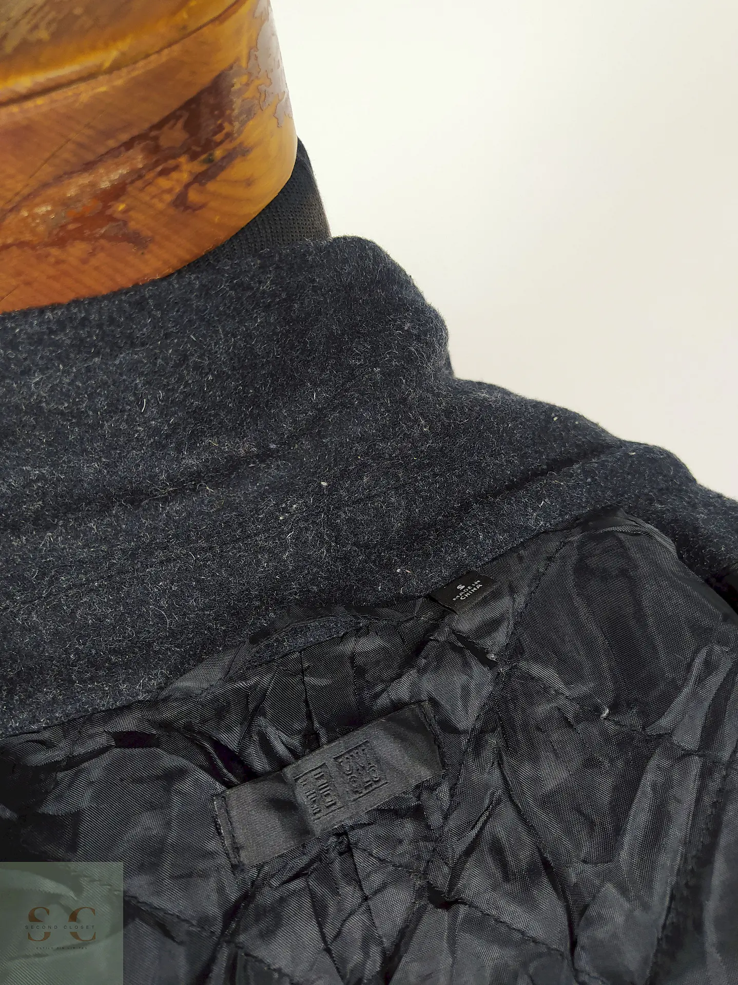 Abrigo Marinero lana hombre premium Plomo TALLA S UNIQLO - AP256 5