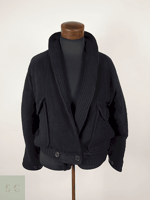 Abrigo lana mujer premium lujo Negro TALLA XL Vestopia - AP267