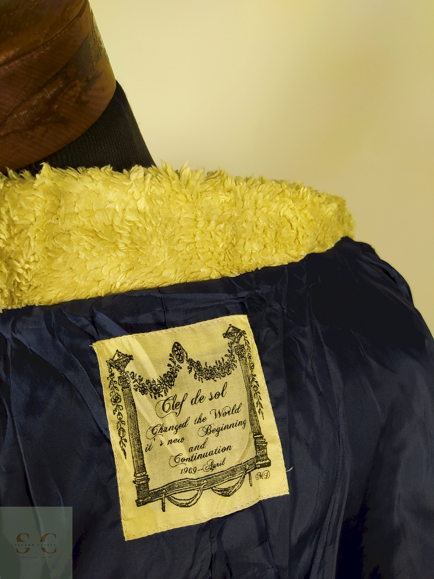 Abrigo mujer Montgomery lana AZUL Talla S CLEF DE SOL - AP317 5