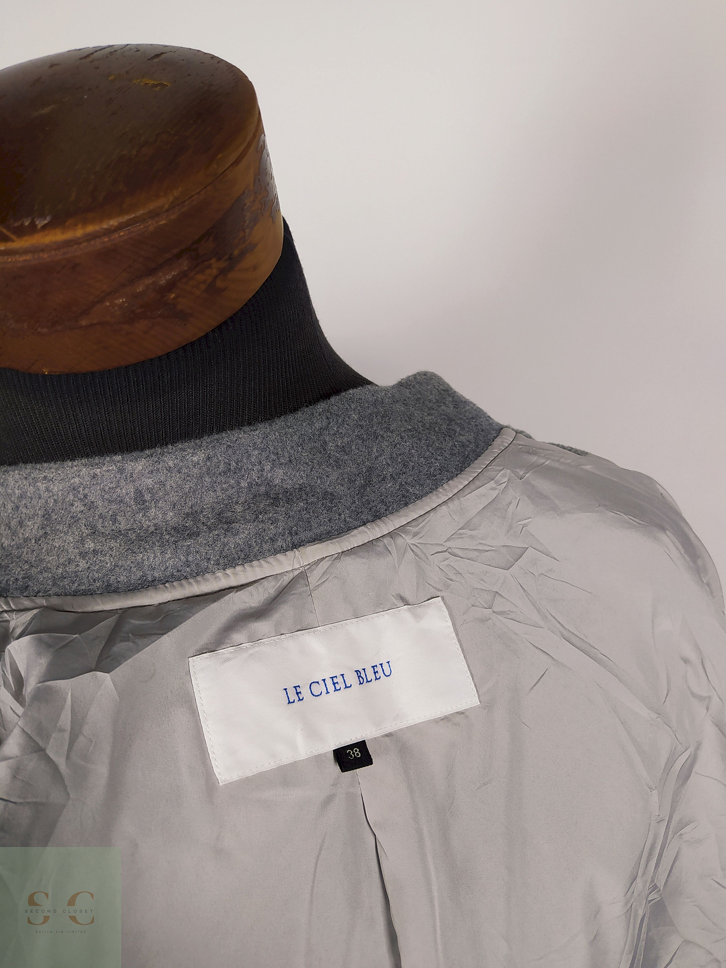 Chaqueta Corta lana mujer premium Gris TALLA M Le Ciel Bleu - AP262 5