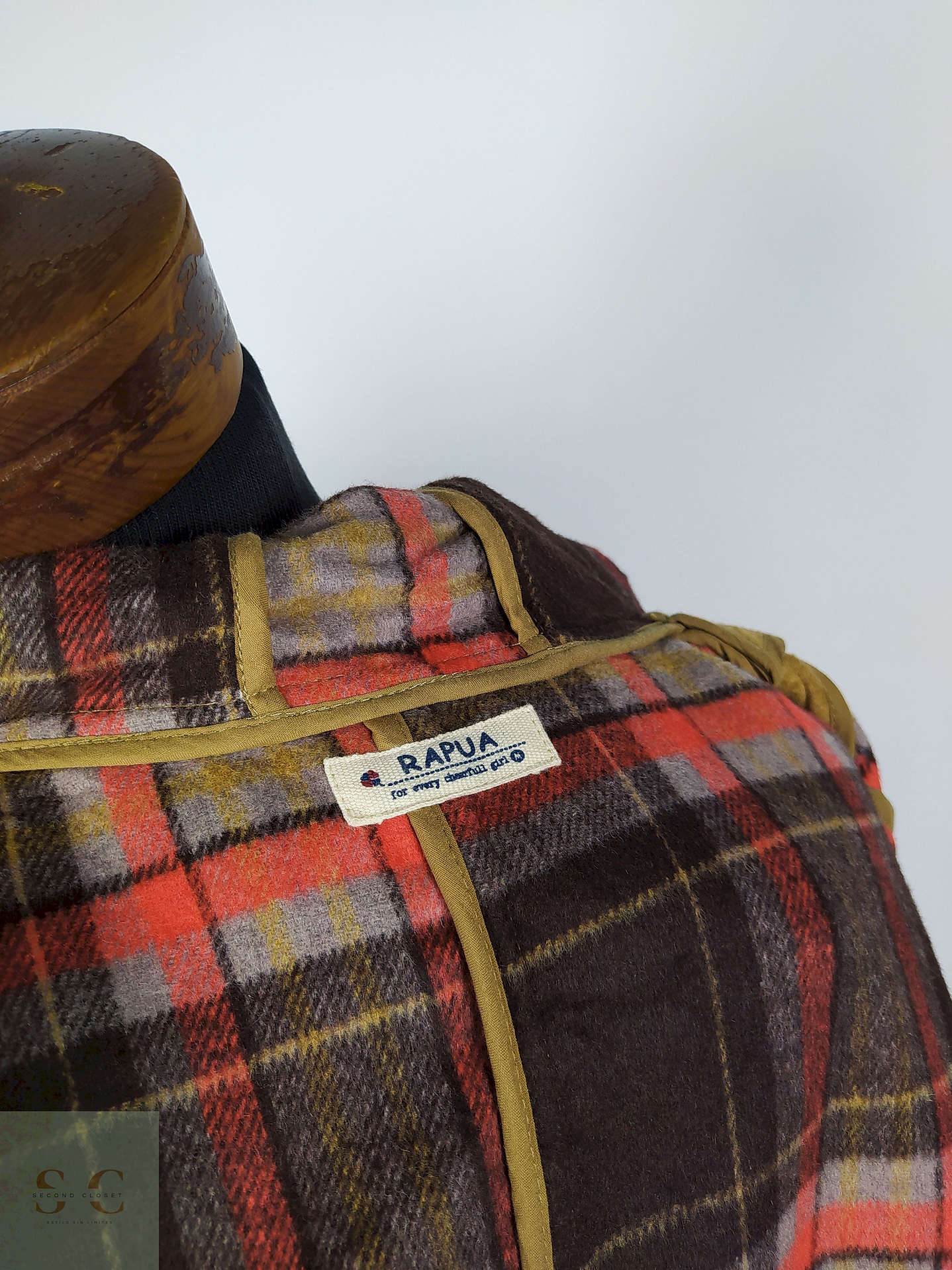 Abrigo lana mujer Camel premium TALLA SM Rapua - AP261 5