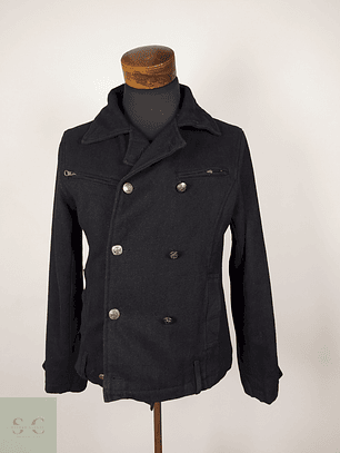 Abrigo marinero negro Talla S NYLAUS - AP328
