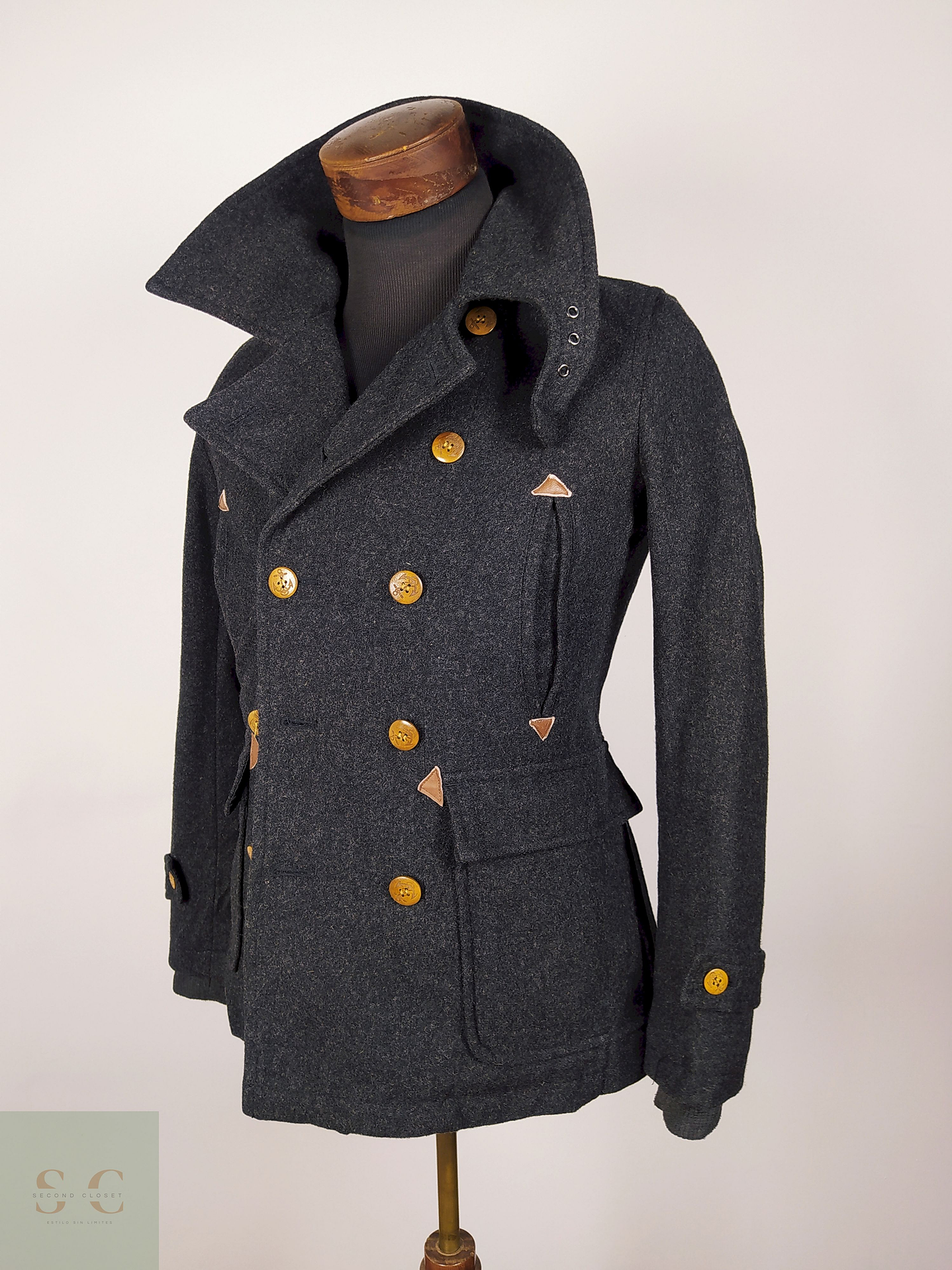 Abrigo marinero lana lujo Talla XXS ALLISTAIR - AP324 2