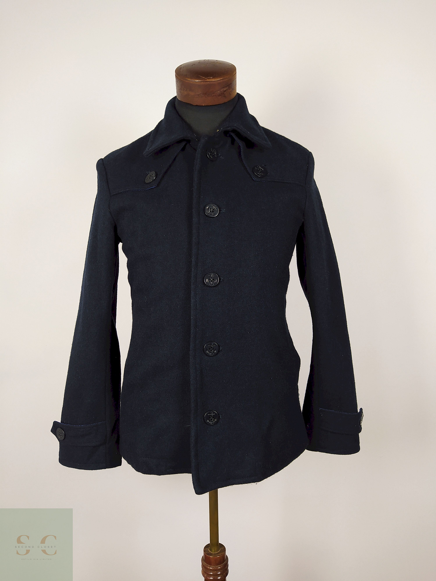 Abrigo Corto Azul Oscuro Talla S Urban Research - AP271 2