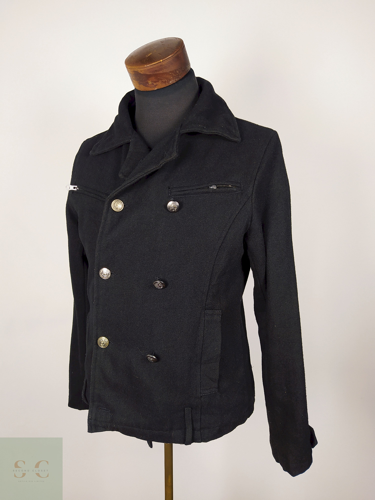 Abrigo marinero negro Talla S NYLAUS - AP328 2