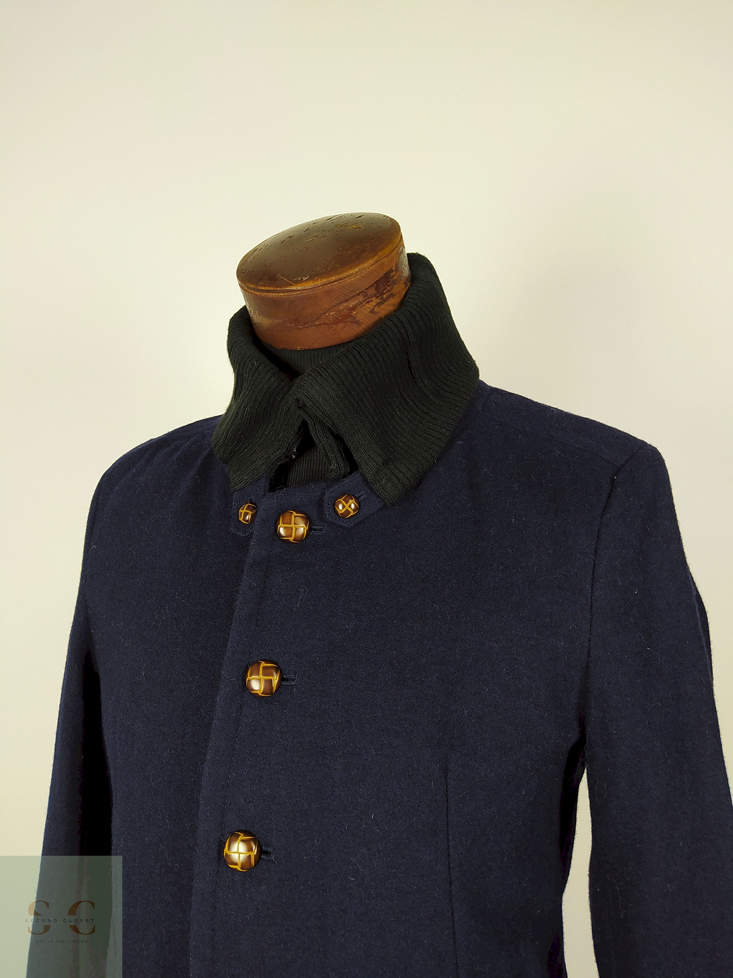 Abrigo lana Corto Azul Talla S TK Japan - AP269 4