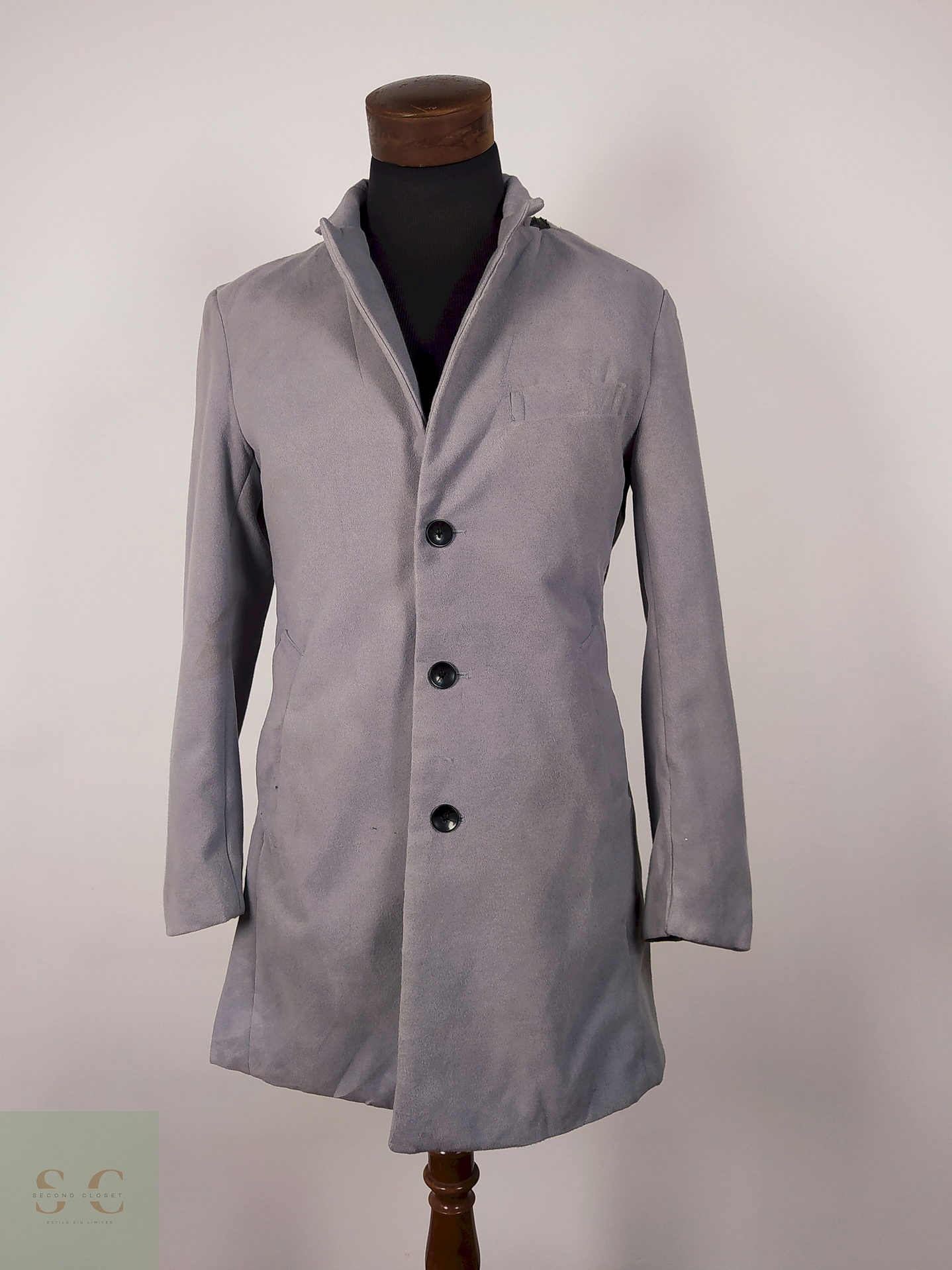 Abrigo semi formal Gris Talla SM NAVI - AP276 1