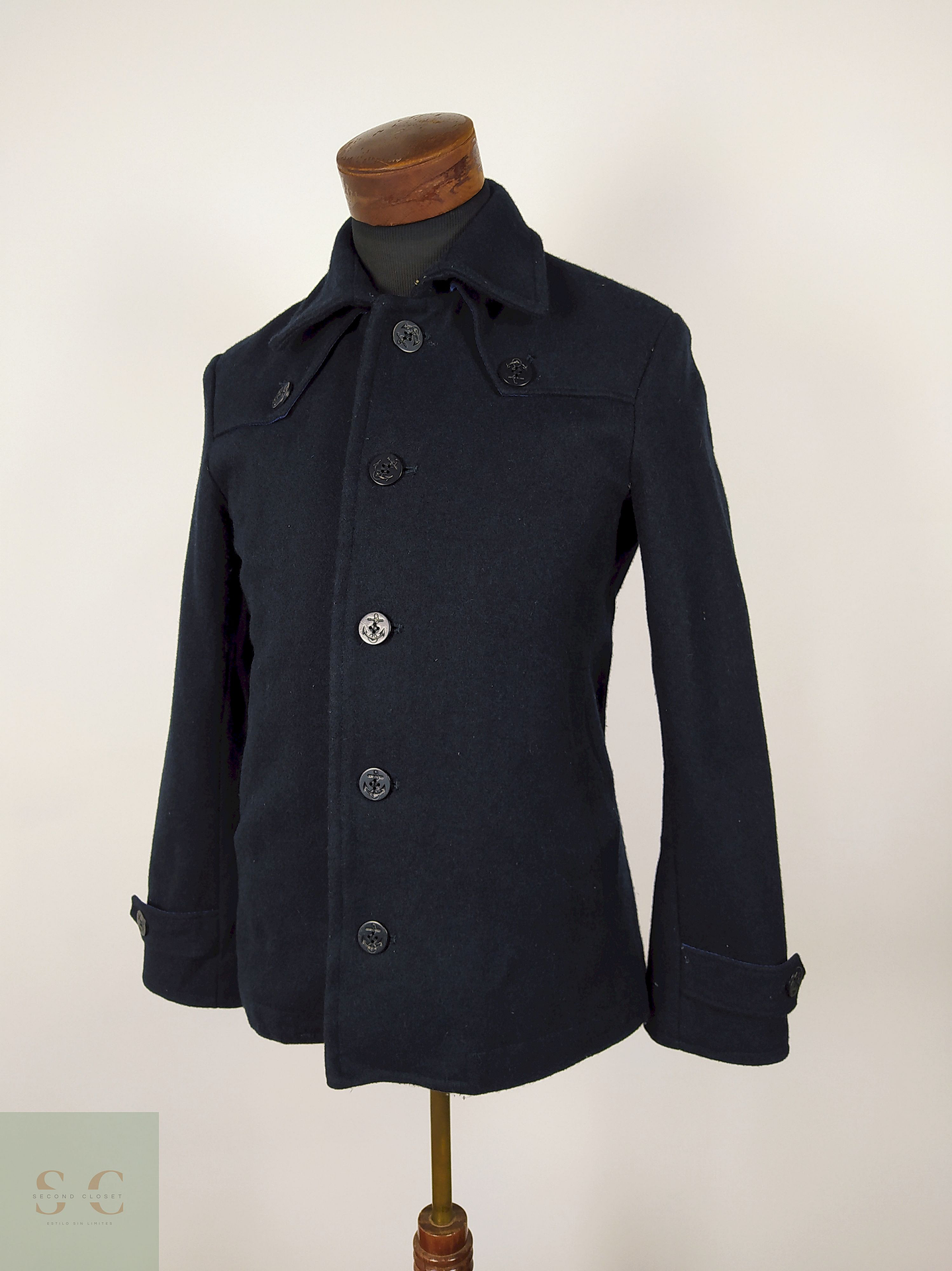 Abrigo Corto Azul Oscuro Talla S Urban Research - AP271 1