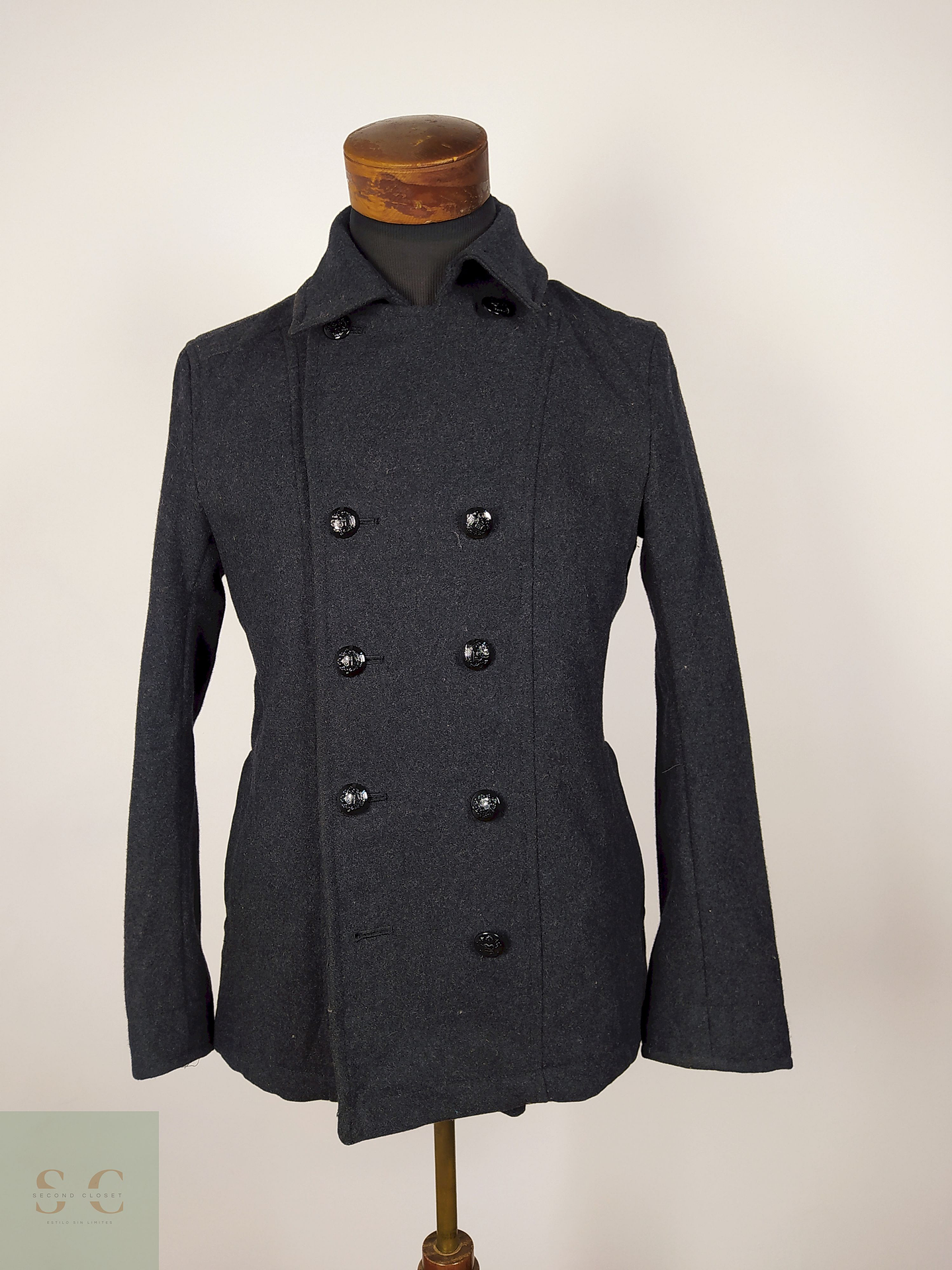 Abrigo Marinero Plomo Talla S Michael Klein - AP334 1