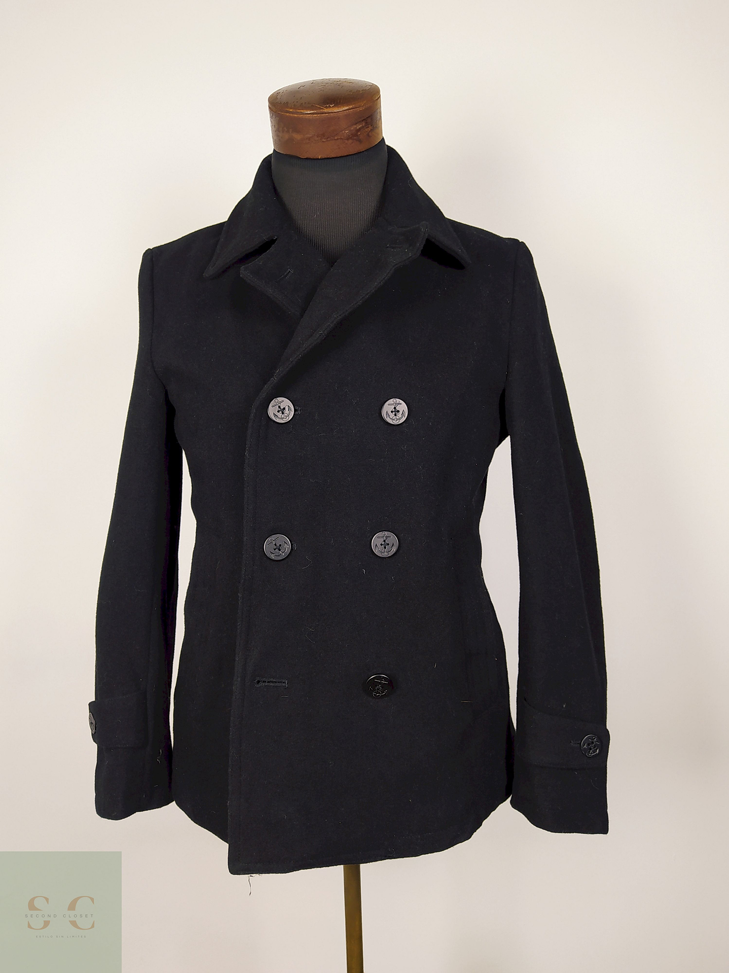 Abrigo marinero lana negro Talla SM Rageblue - AP283 1