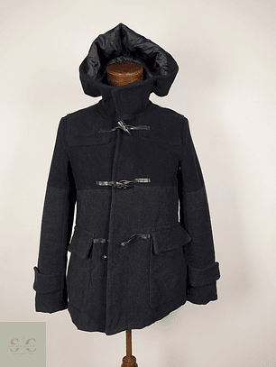 Abrigo Montgomery lana Plomo Talla S GLOBAL WORK - AP281