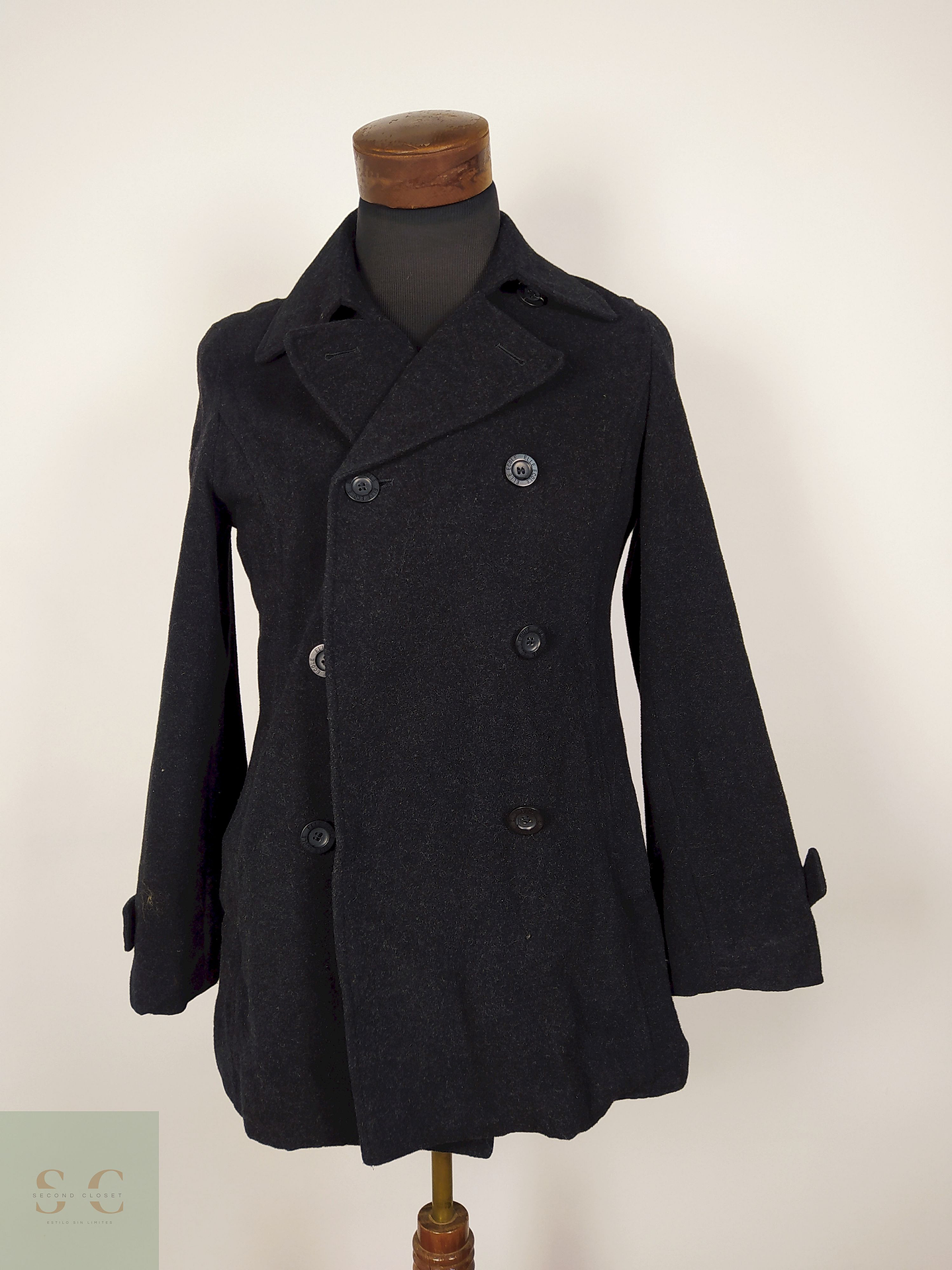 Abrigo MUJER marinero lana plomo Talla SM ELLE ECOLE - AP284 1