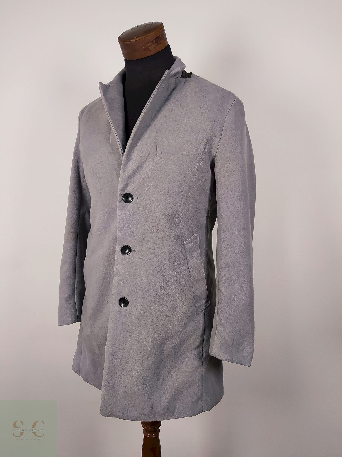 Abrigo semi formal Gris Talla SM NAVI - AP276 2