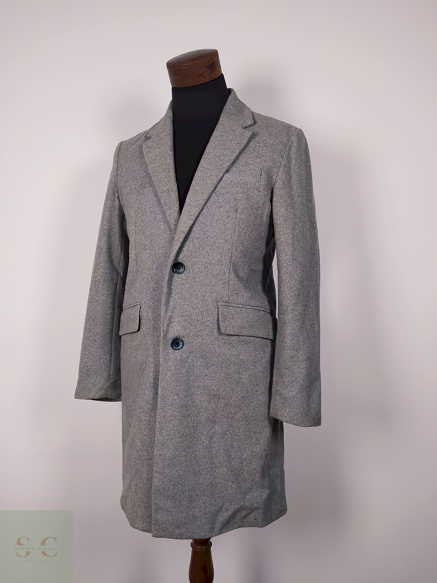 Abrigo lana elagante gris Talla SM SENSE OF PLACE  2