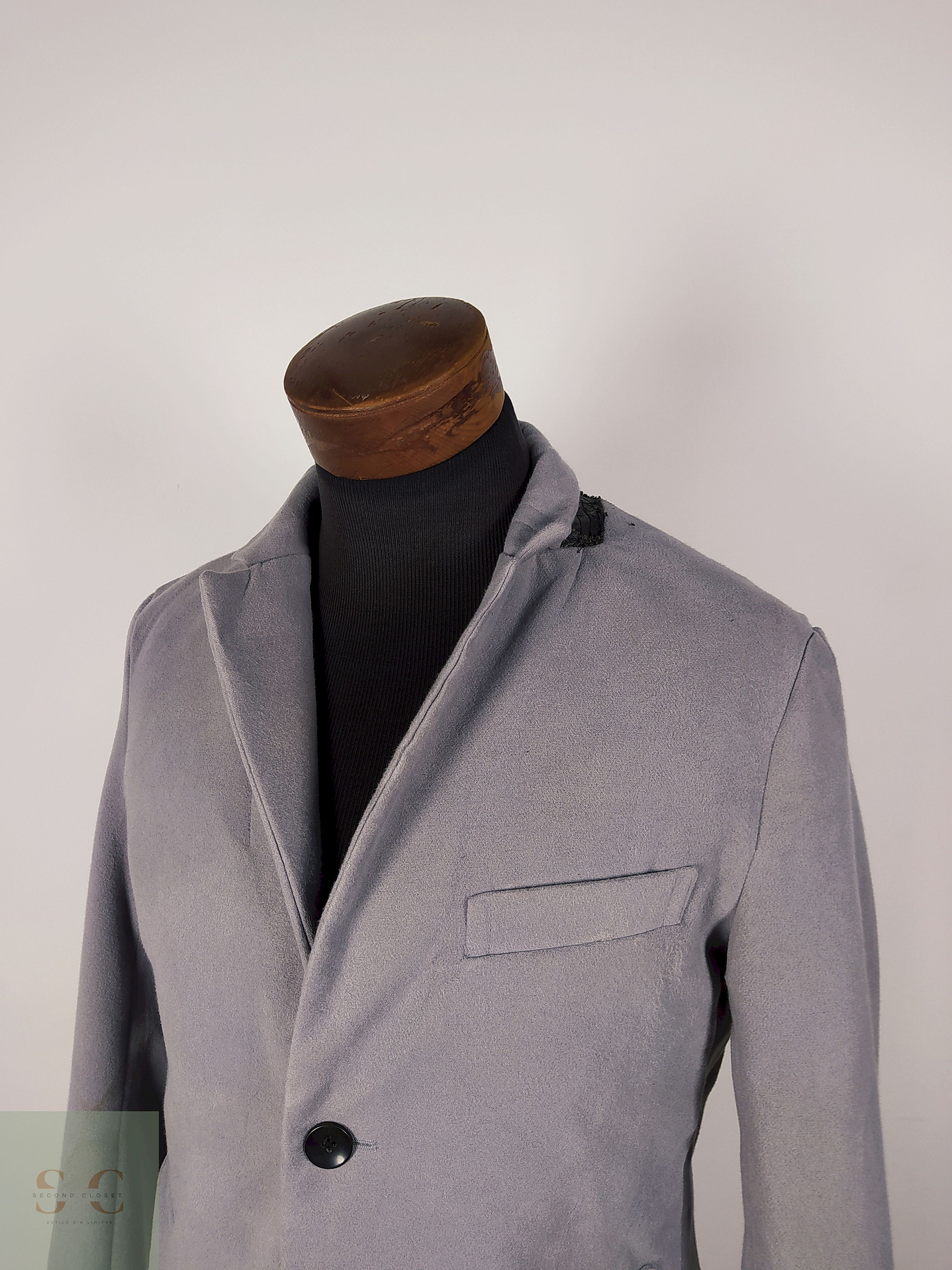 Abrigo semi formal Gris Talla SM NAVI - AP276 3