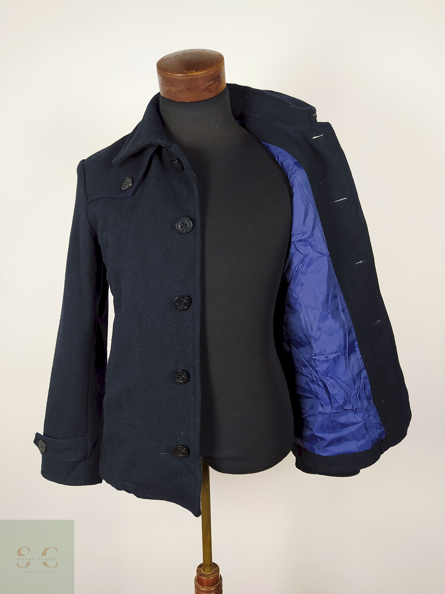 Abrigo Corto Azul Oscuro Talla S Urban Research - AP271 4