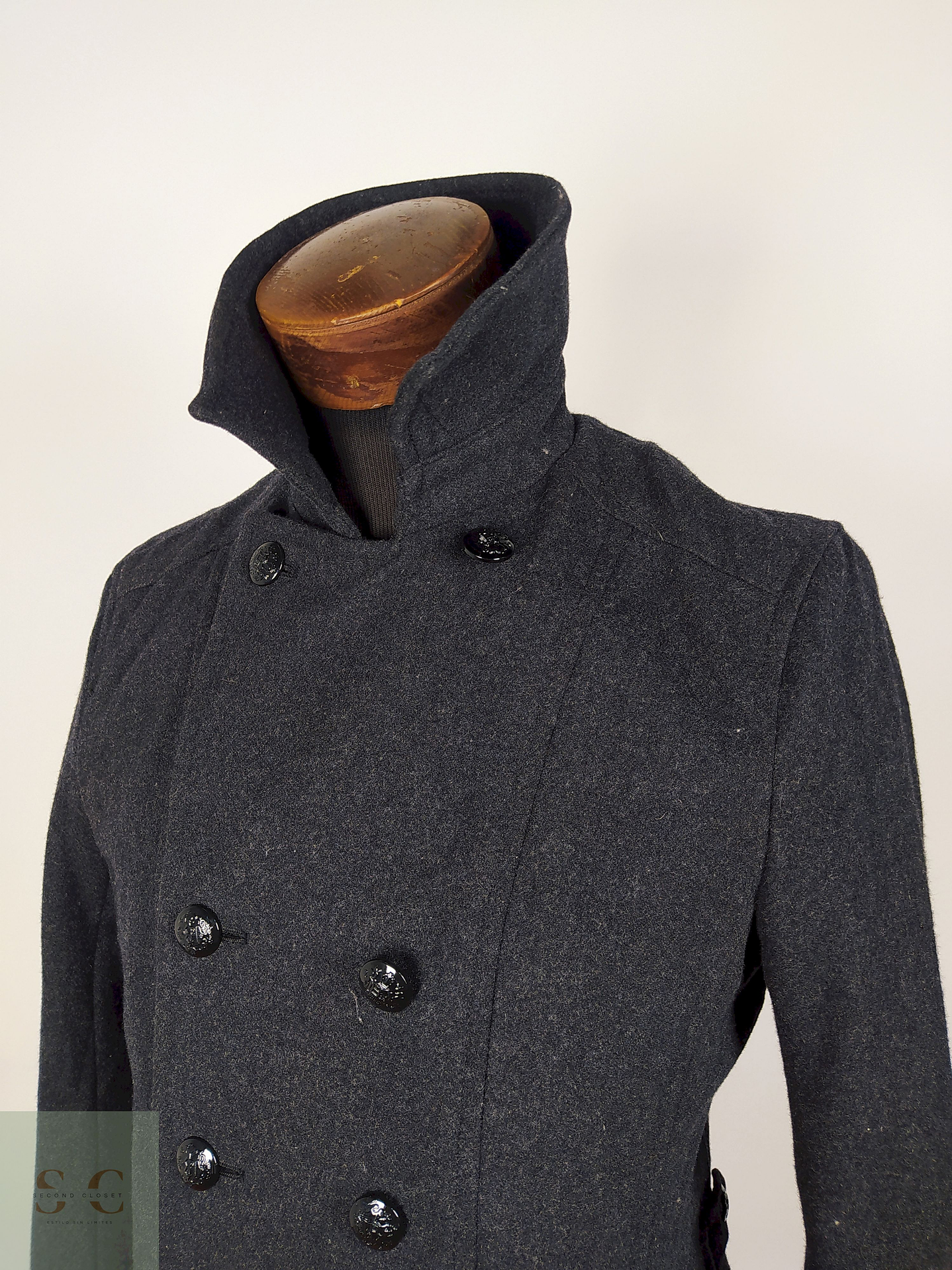 Abrigo Marinero Plomo Talla S Michael Klein - AP334 3