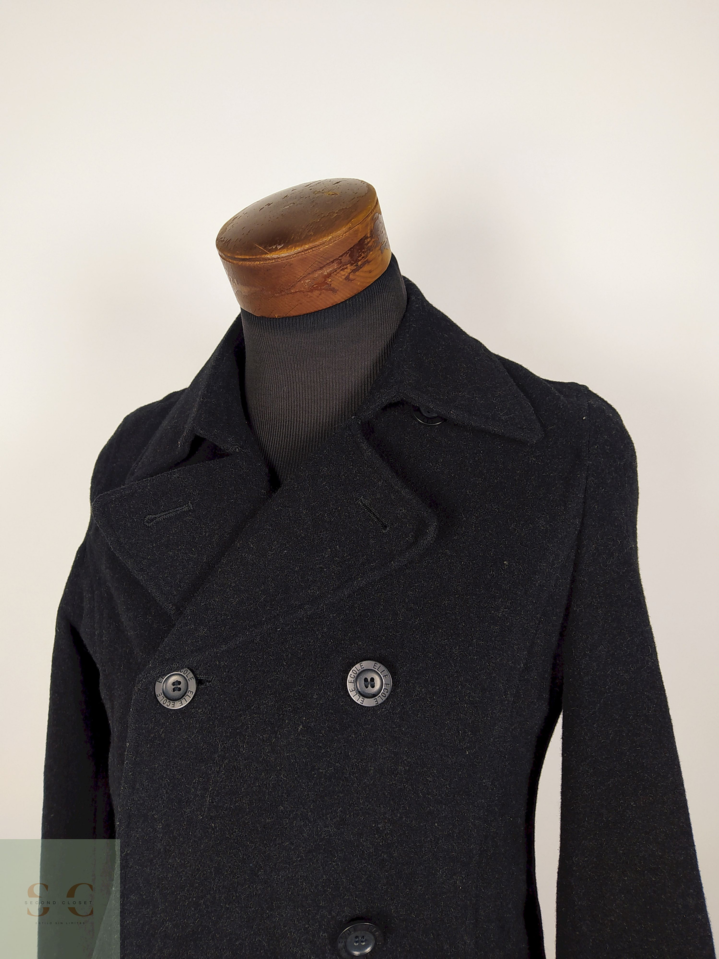 Abrigo MUJER marinero lana plomo Talla SM ELLE ECOLE - AP284 3