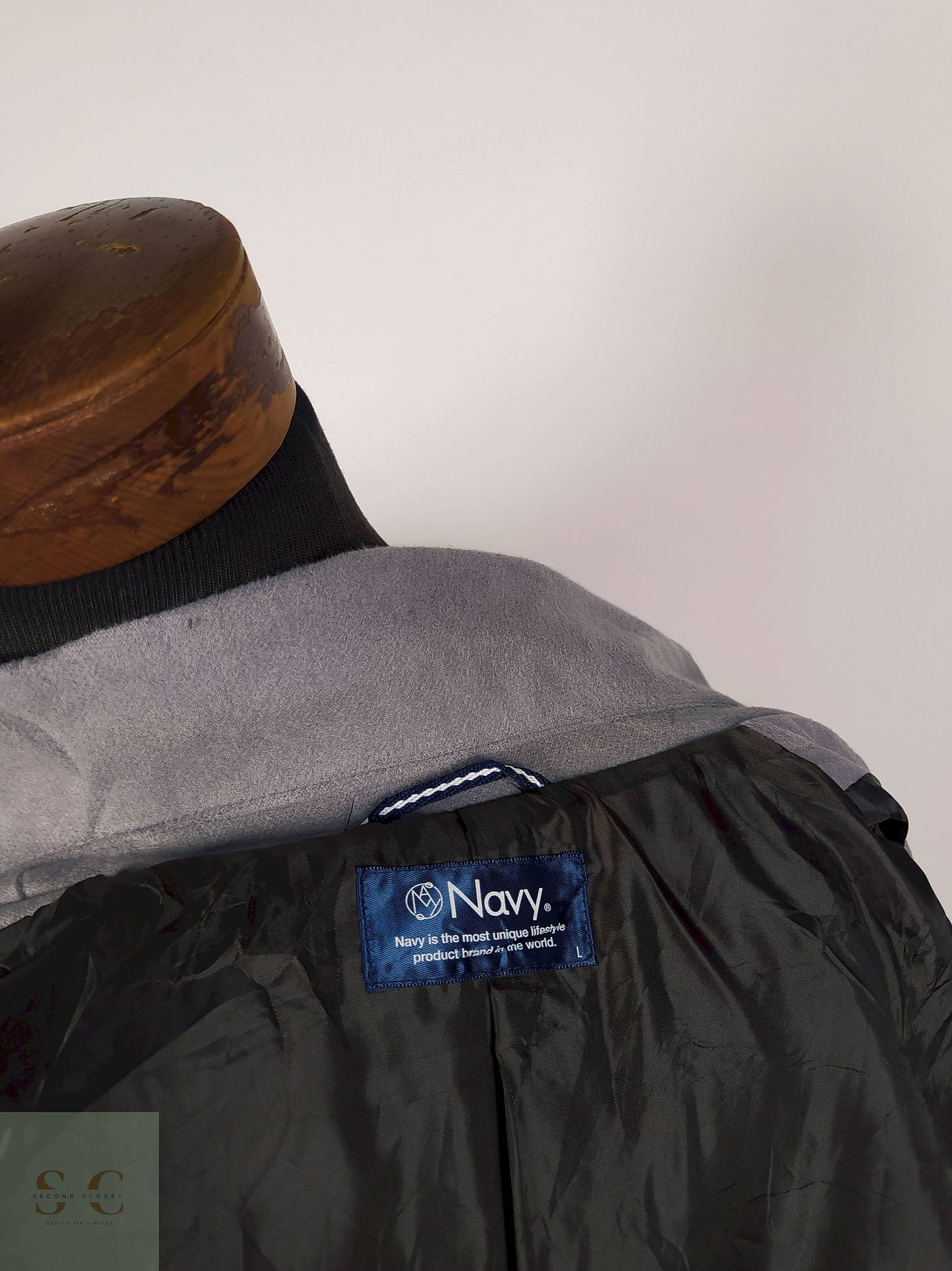 Abrigo semi formal Gris Talla SM NAVI - AP276 5