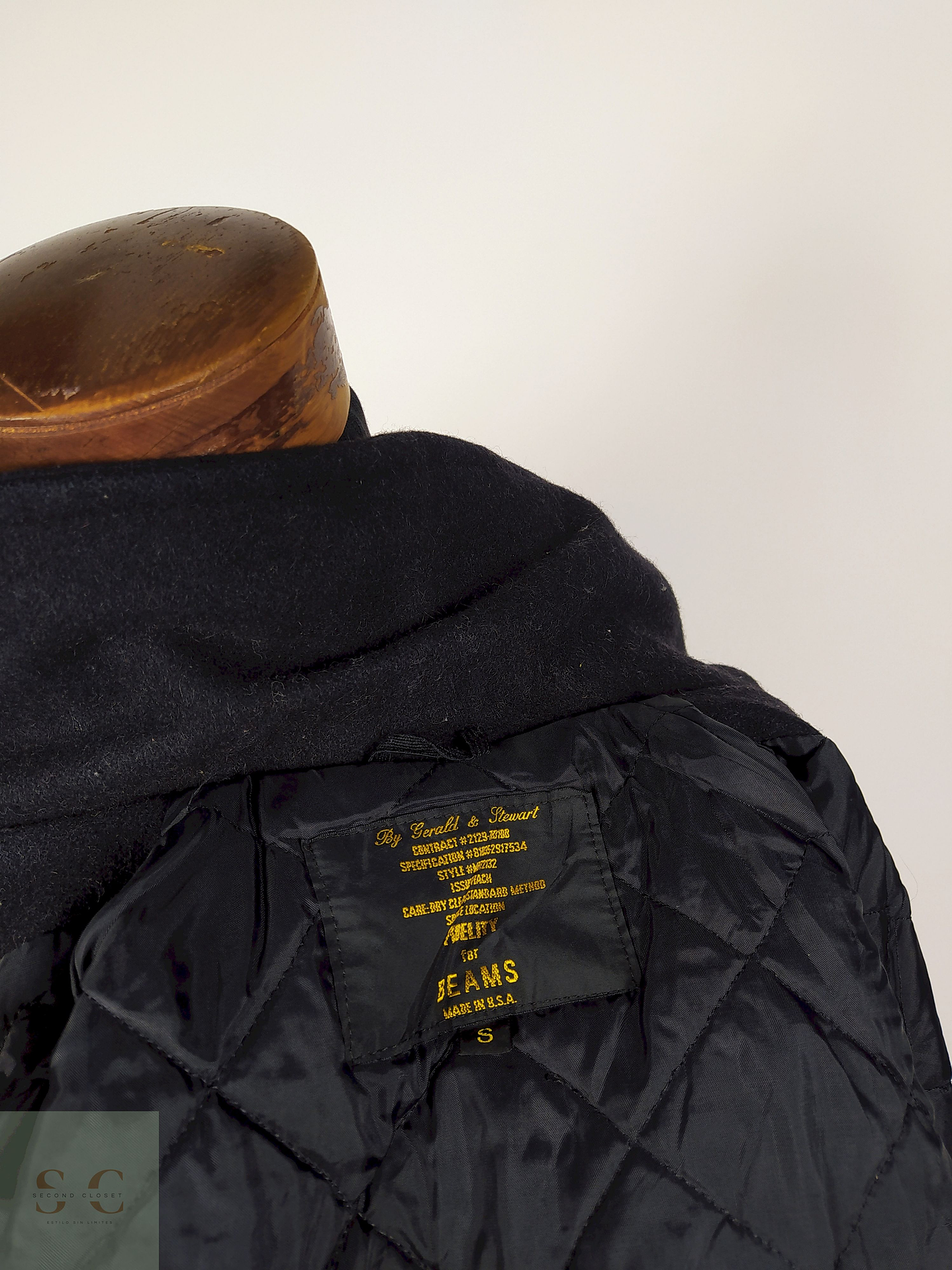 Abrigo marinero lana negro Talla XS BEAMS USA - AP280 5