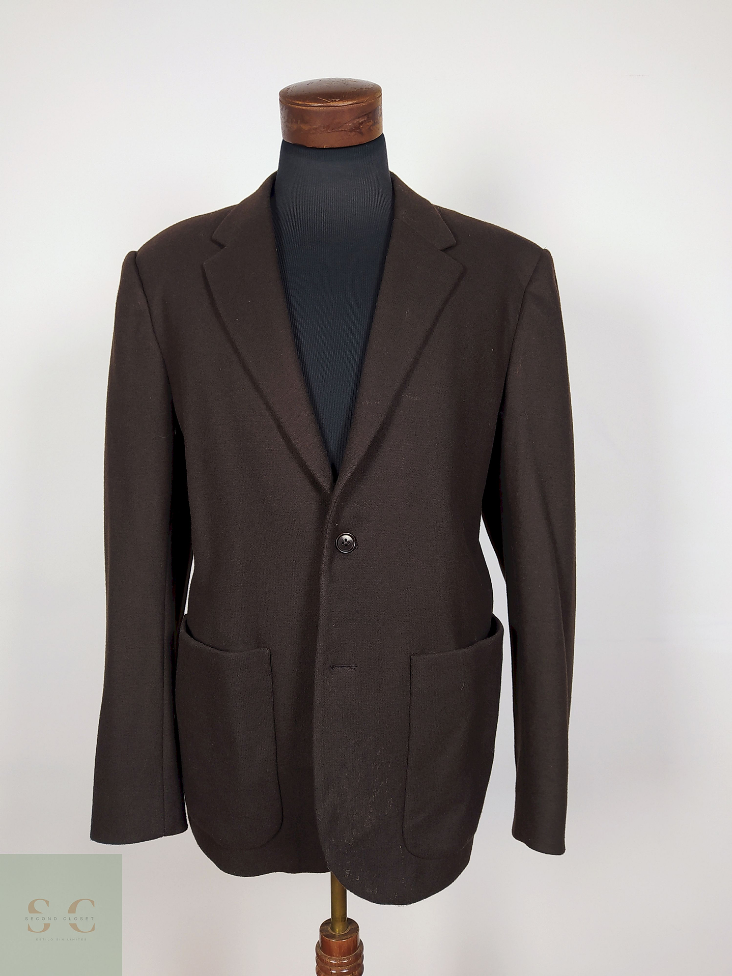 Blazer lana Café Talla XL — - B3 1