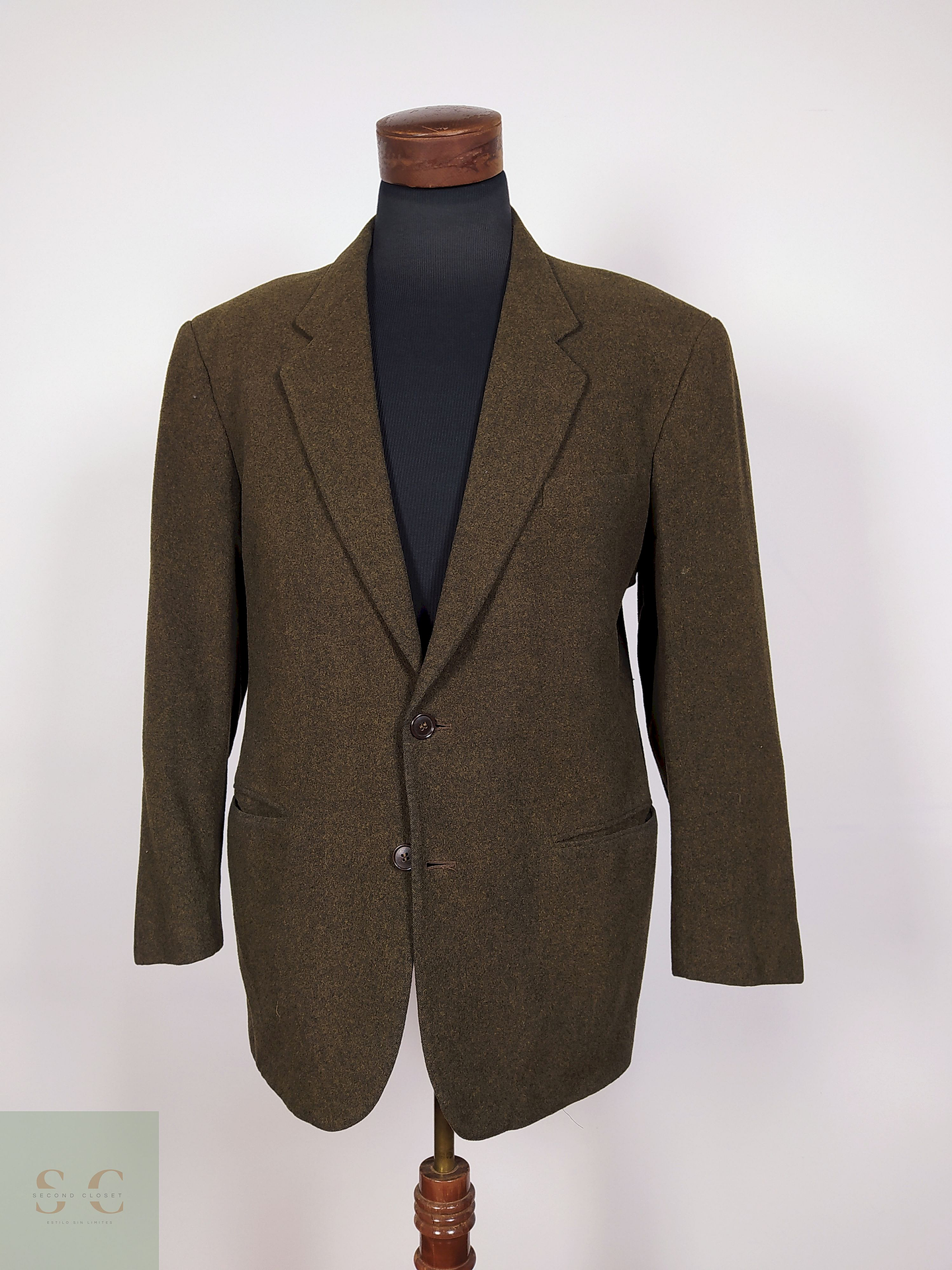 Blazer lana cashmere Café Talla 2XL Boccelo - B4 1