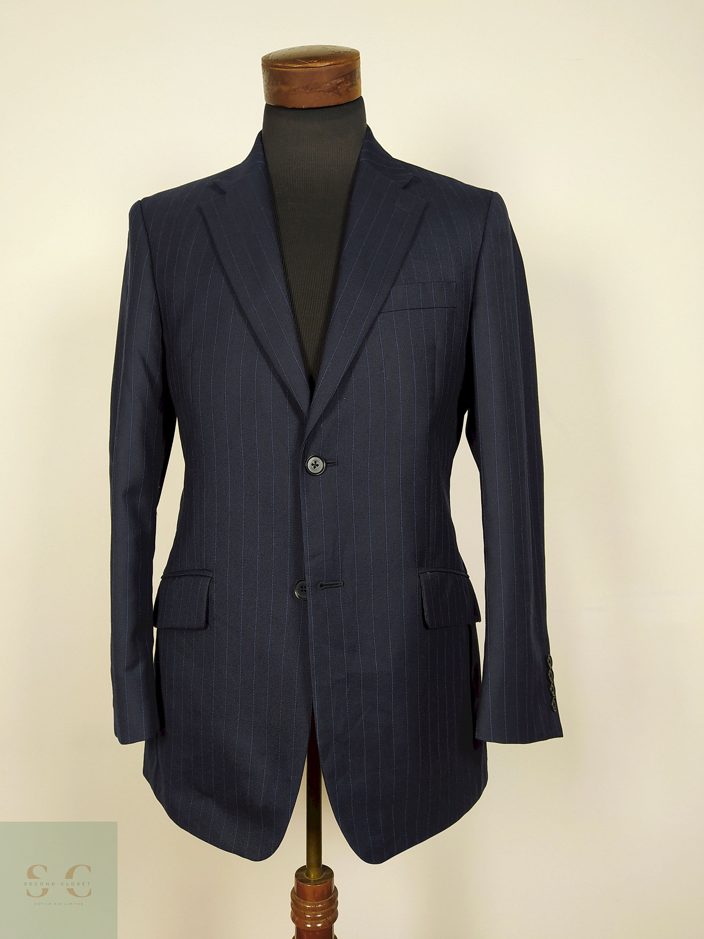 Blazer lana virgen Azul Talla SM — - B11 1