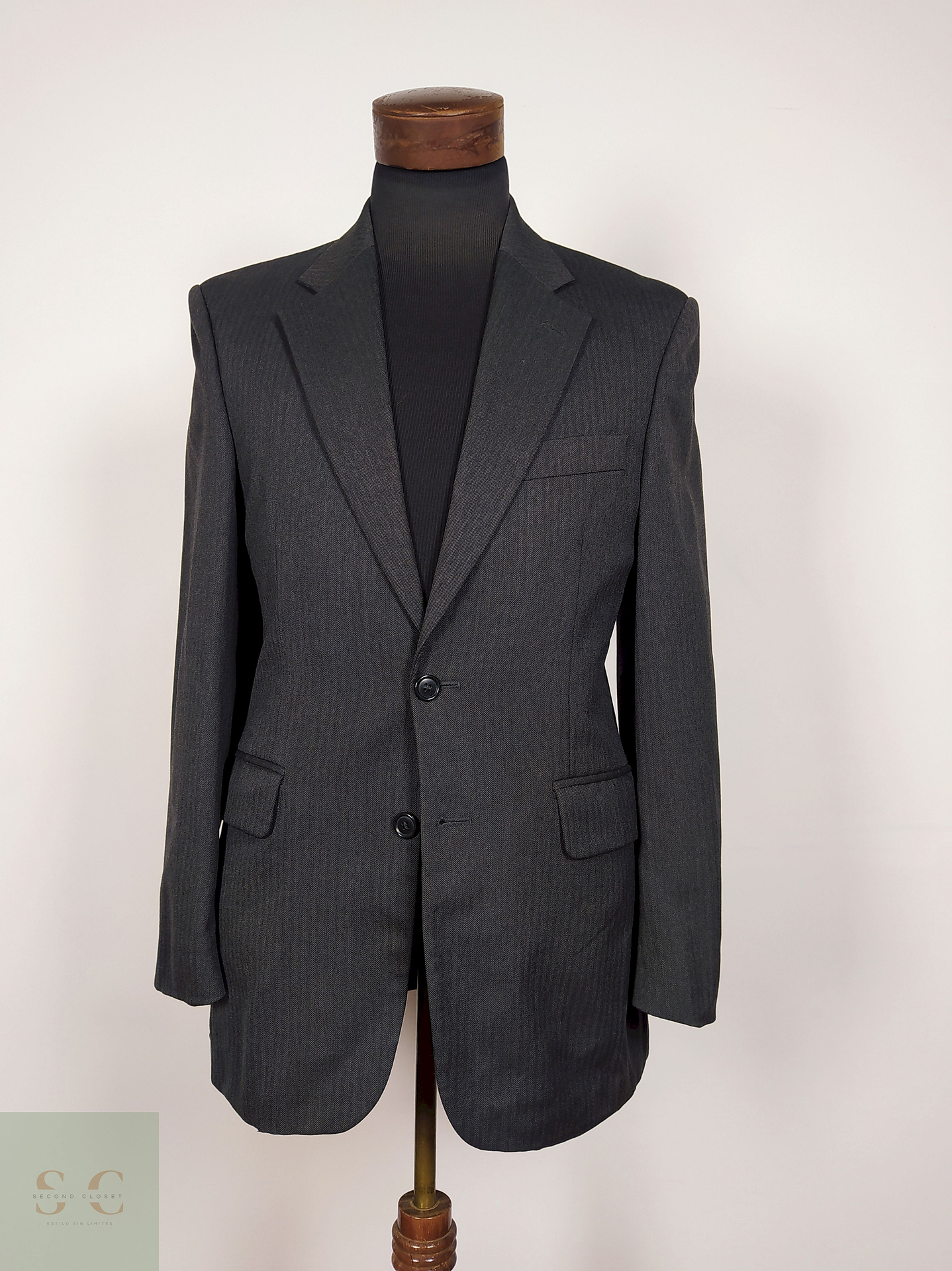 Blazer lana virgen Plomo Talla M Label - B9 1