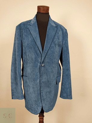 Blazer cotelé Azul Talla XXL — - B29