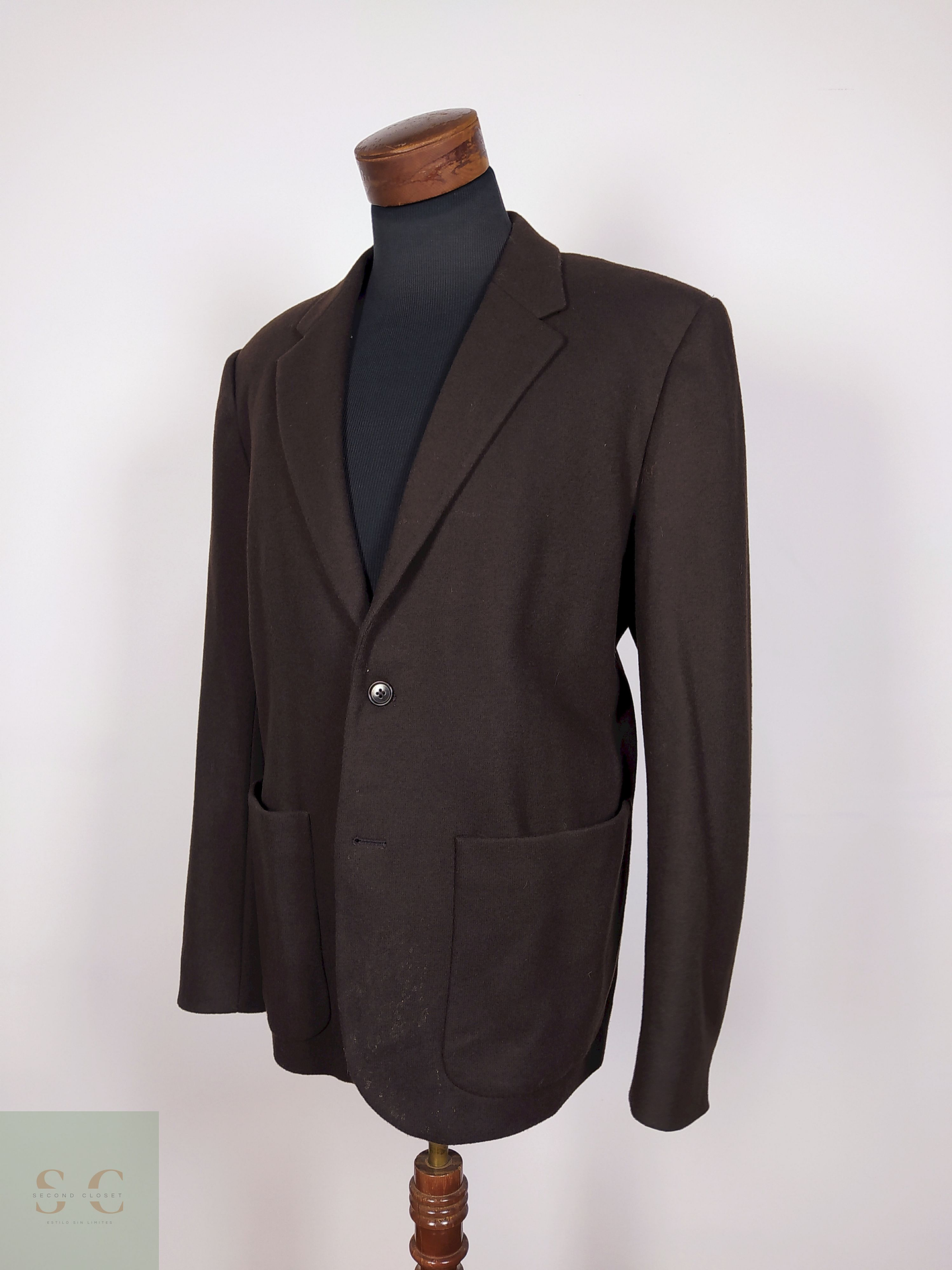 Blazer lana Café Talla XL — - B3 2