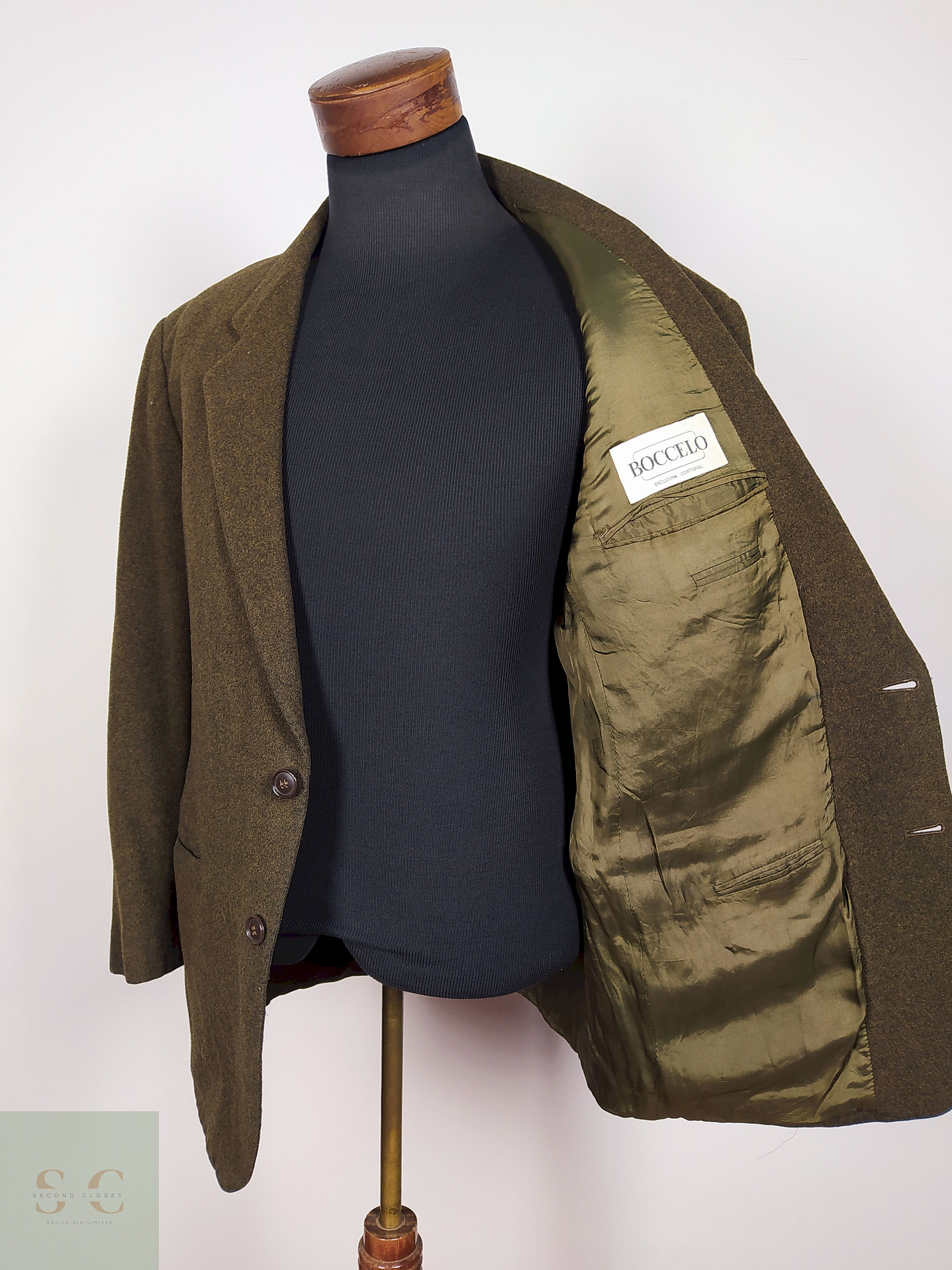 Blazer lana cashmere Café Talla 2XL Boccelo - B4 3