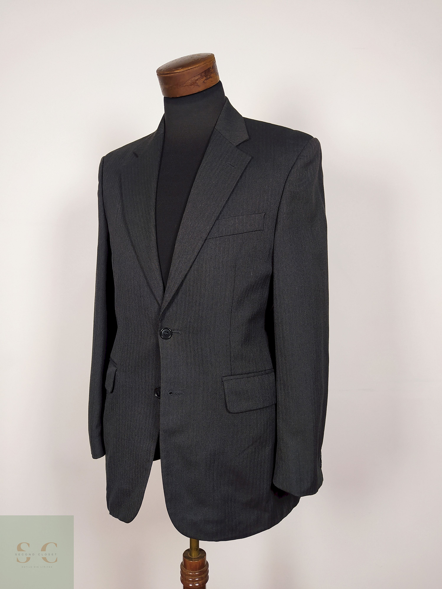 Blazer lana virgen Plomo Talla M Label - B9 2