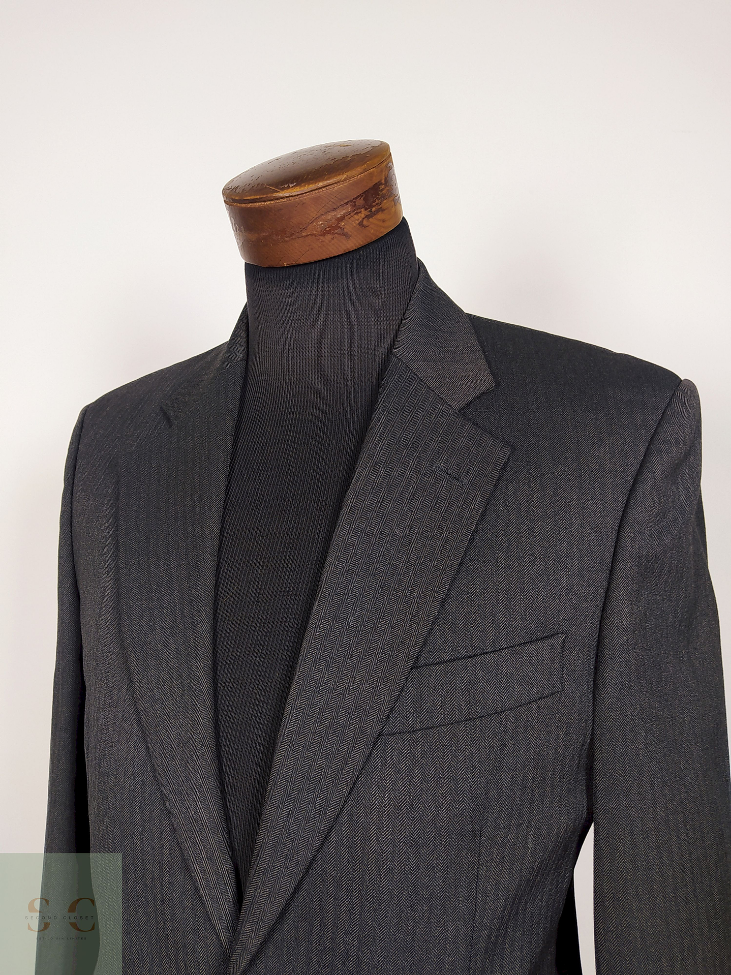 Blazer lana virgen Plomo Talla M Label - B9 4