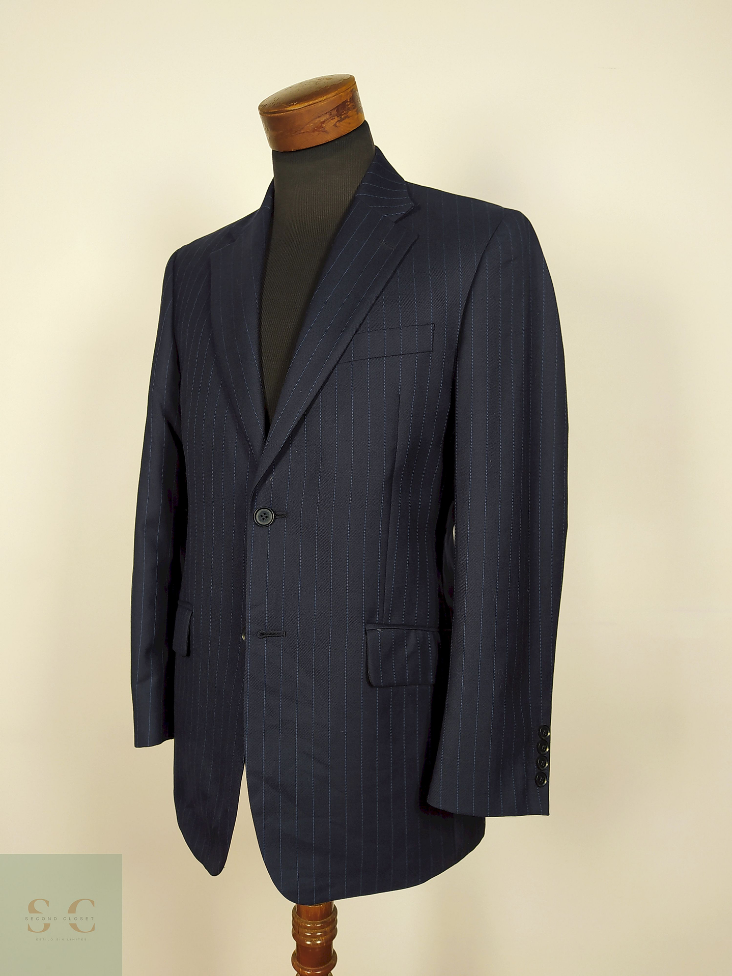 Blazer lana virgen Azul Talla SM — - B11 2