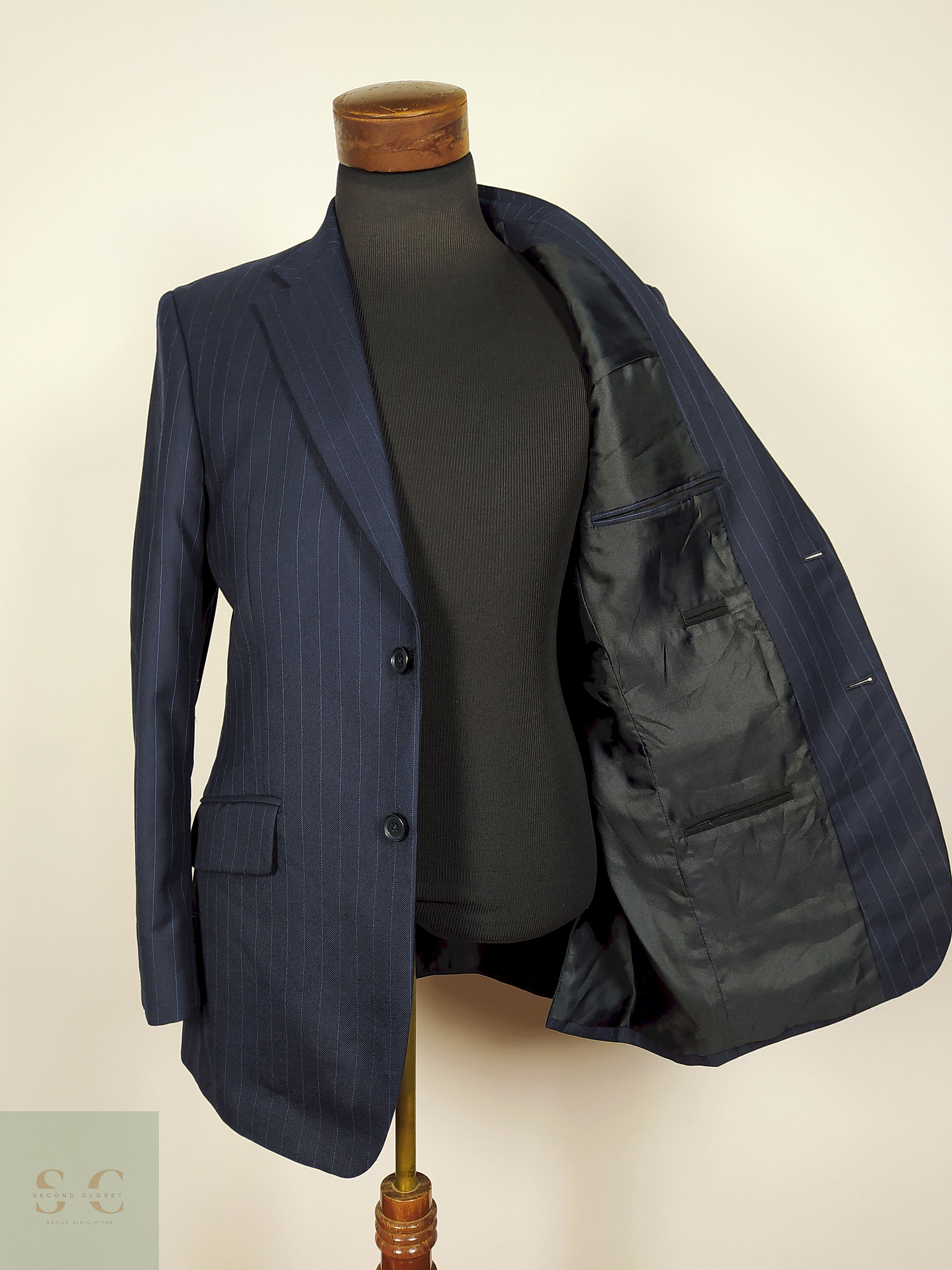 Blazer lana virgen Azul Talla SM — - B11 4