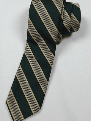 Corbata Vintage Sanger-Harris Rayas Verde Oliva