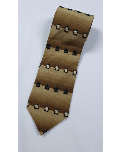 Corbata Craft & Barrow – Diseño retro en tonos café