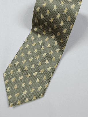Corbata Off Island Tommy Bahama – Verde oliva con sillas de playa