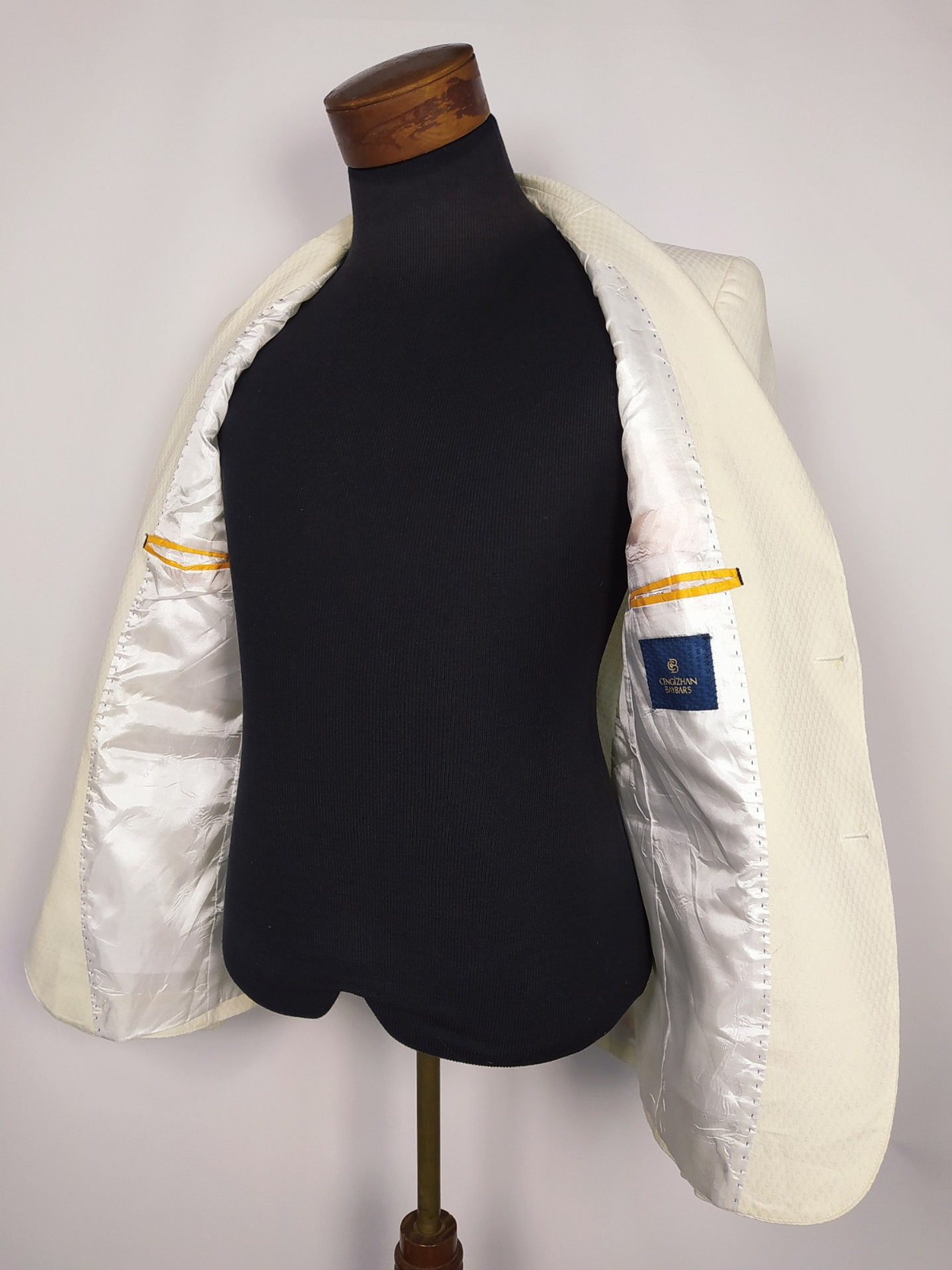 Blazer Blanco Moderno Slim Fit Talla S 4